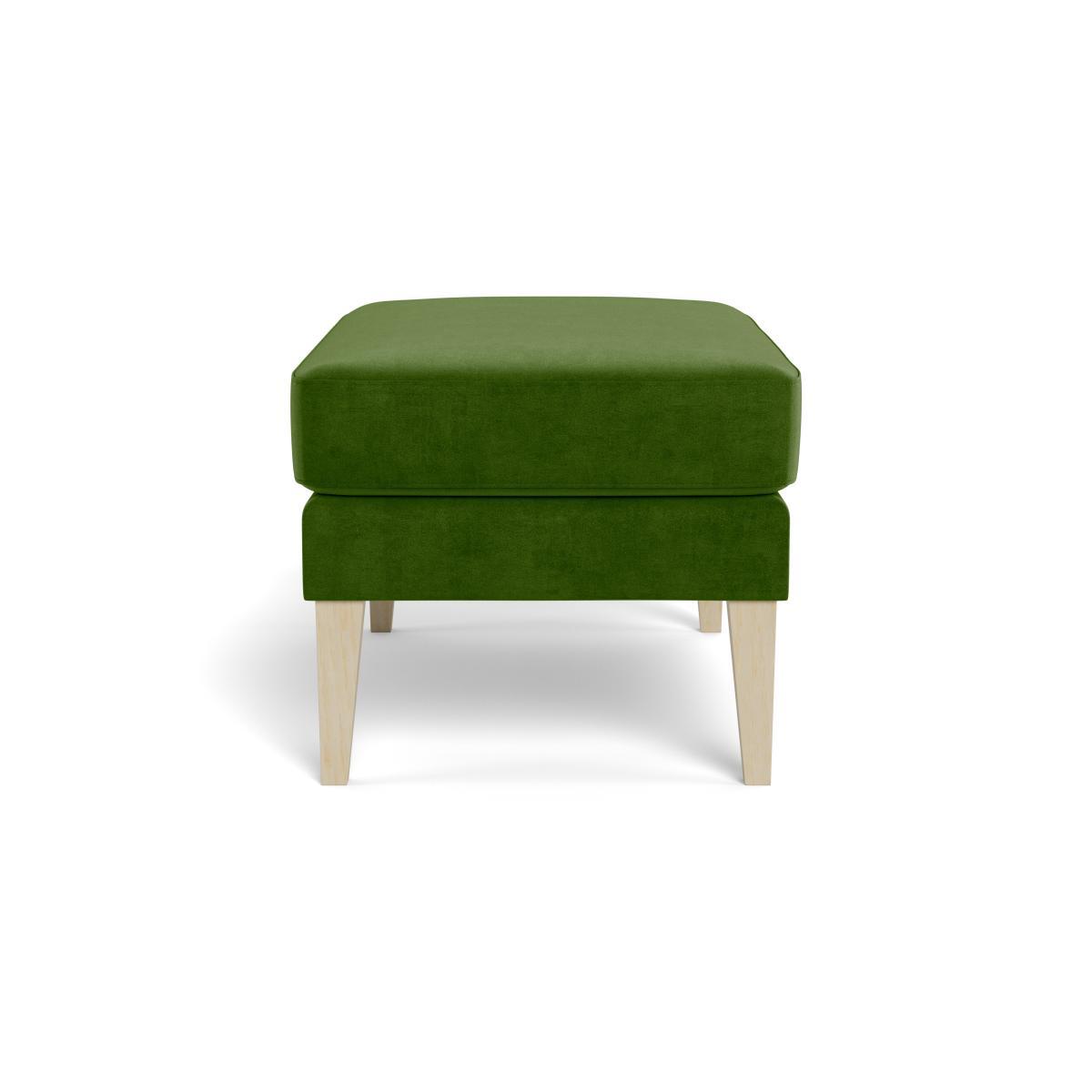 Heal's Richmond Ottoman Smart Luxe Velvet Grass Black Feet - Heal's UK Furniture – image 3