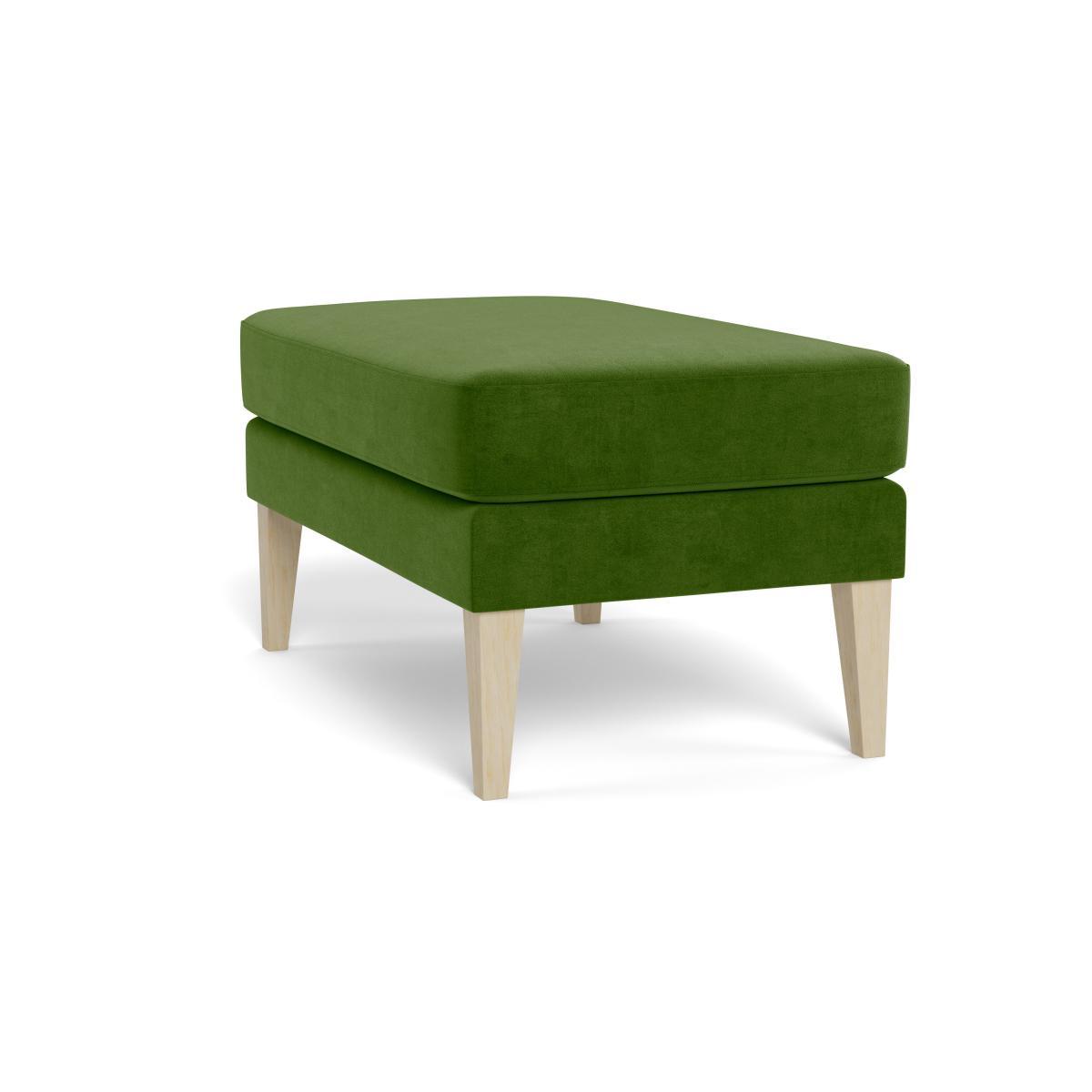 Heal's Richmond Ottoman Smart Luxe Velvet Grass Black Feet - Heal's UK Furniture – image 4