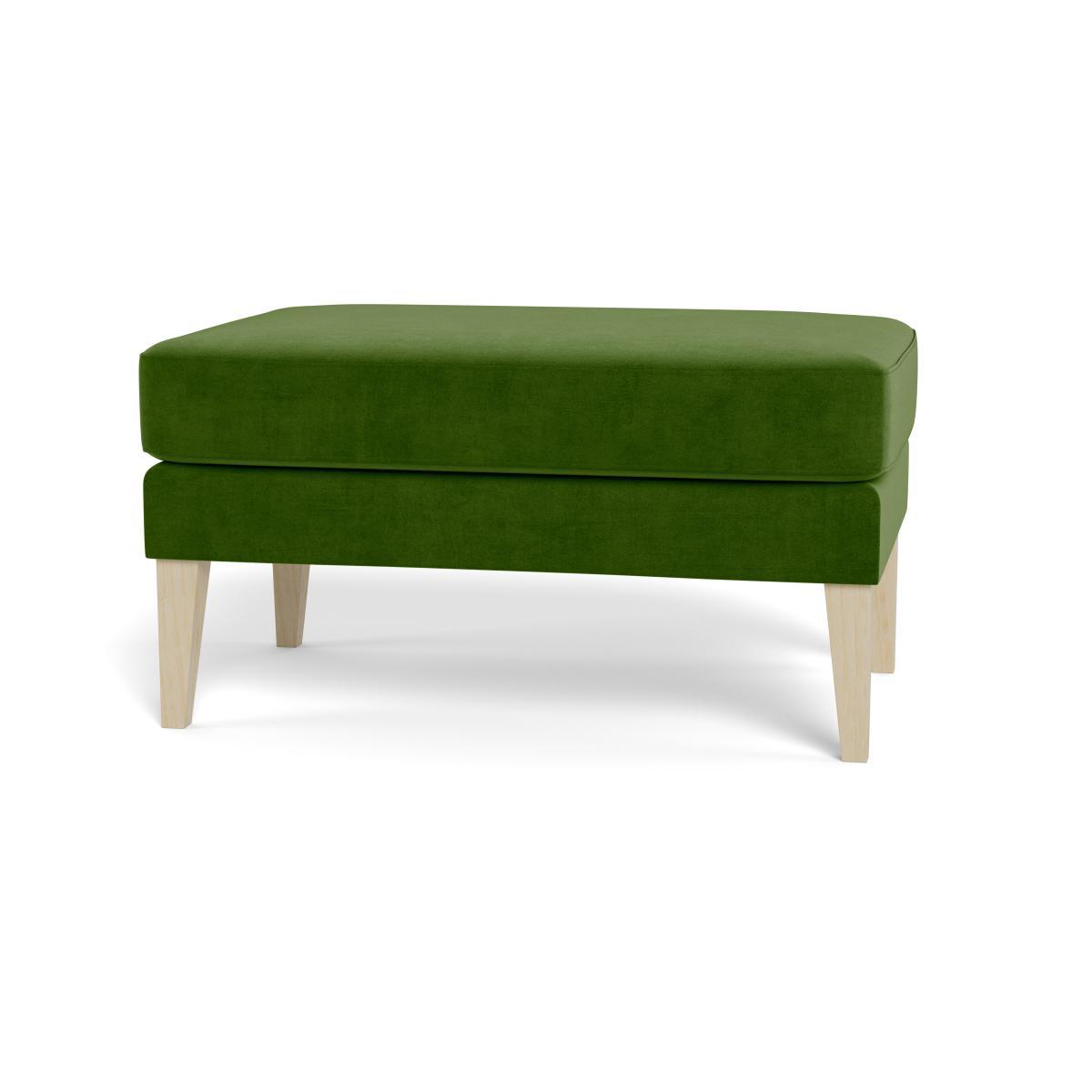 Heal's Richmond Ottoman Smart Luxe Velvet Grass Black Feet - Heal's UK Furniture – image 5