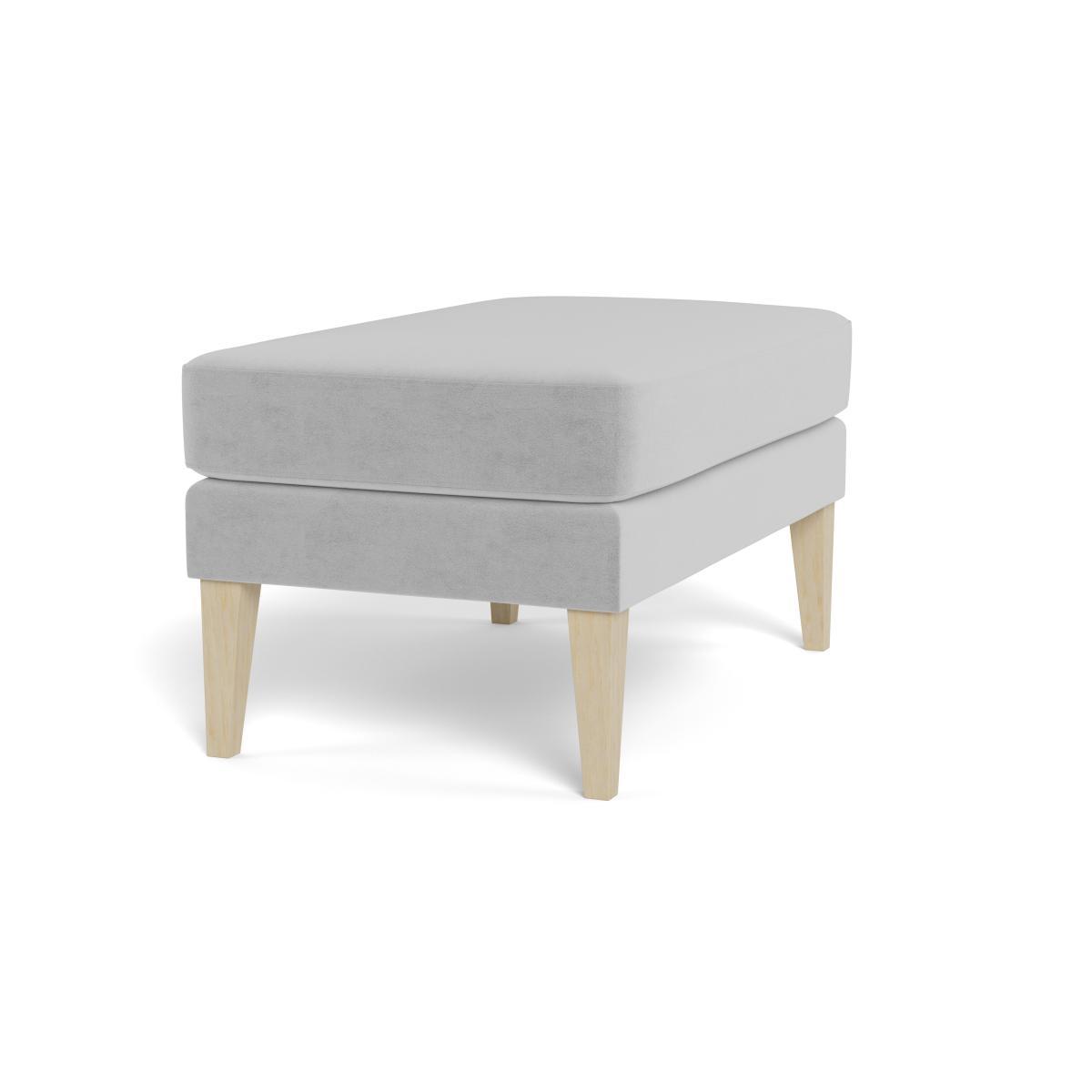 Heal's Richmond Ottoman Velvet Platinum Black Feet - Heal's UK Furniture – image 2