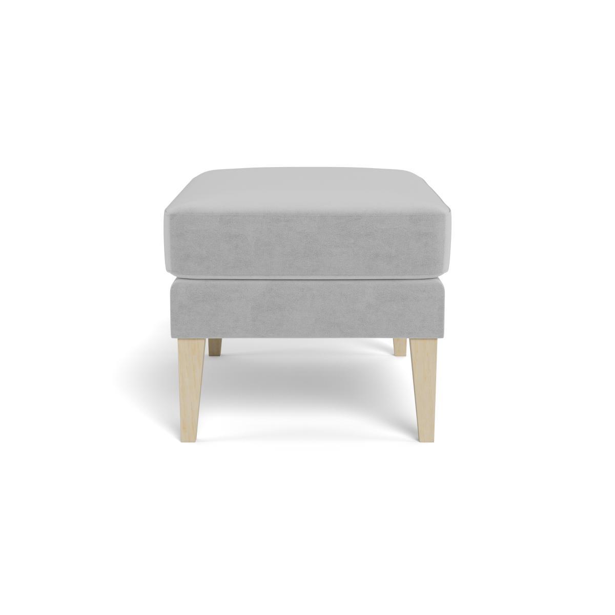 Heal's Richmond Ottoman Velvet Platinum Black Feet - Heal's UK Furniture – image 3
