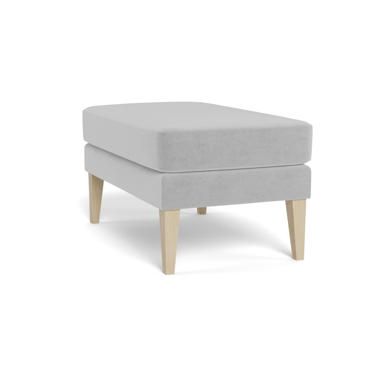 Heal's Richmond Ottoman Velvet Platinum Black Feet - Heal's UK Furniture – image 4