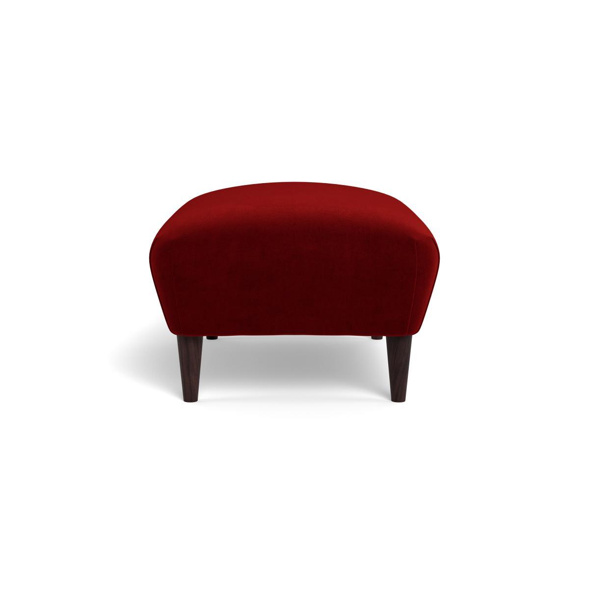 Heal's Somerset Footstool Smart Luxe Velvet Mulberry Natural Ash - Heal's UK Furniture – image 3