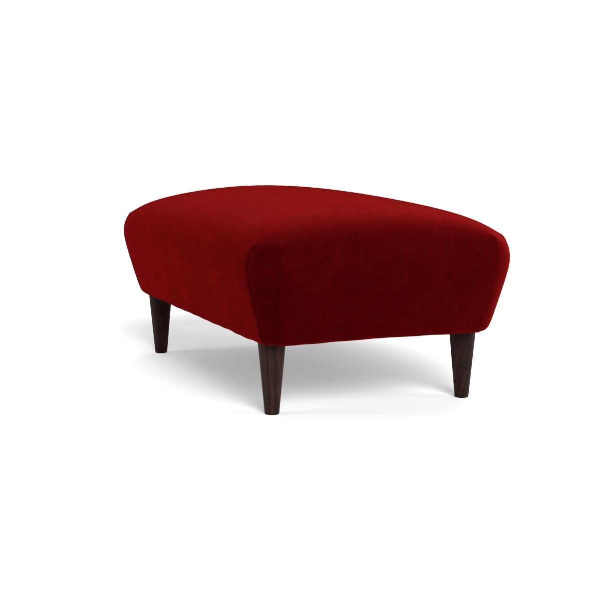 Heal's Somerset Footstool Smart Luxe Velvet Mulberry Natural Ash - Heal's UK Furniture – image 4