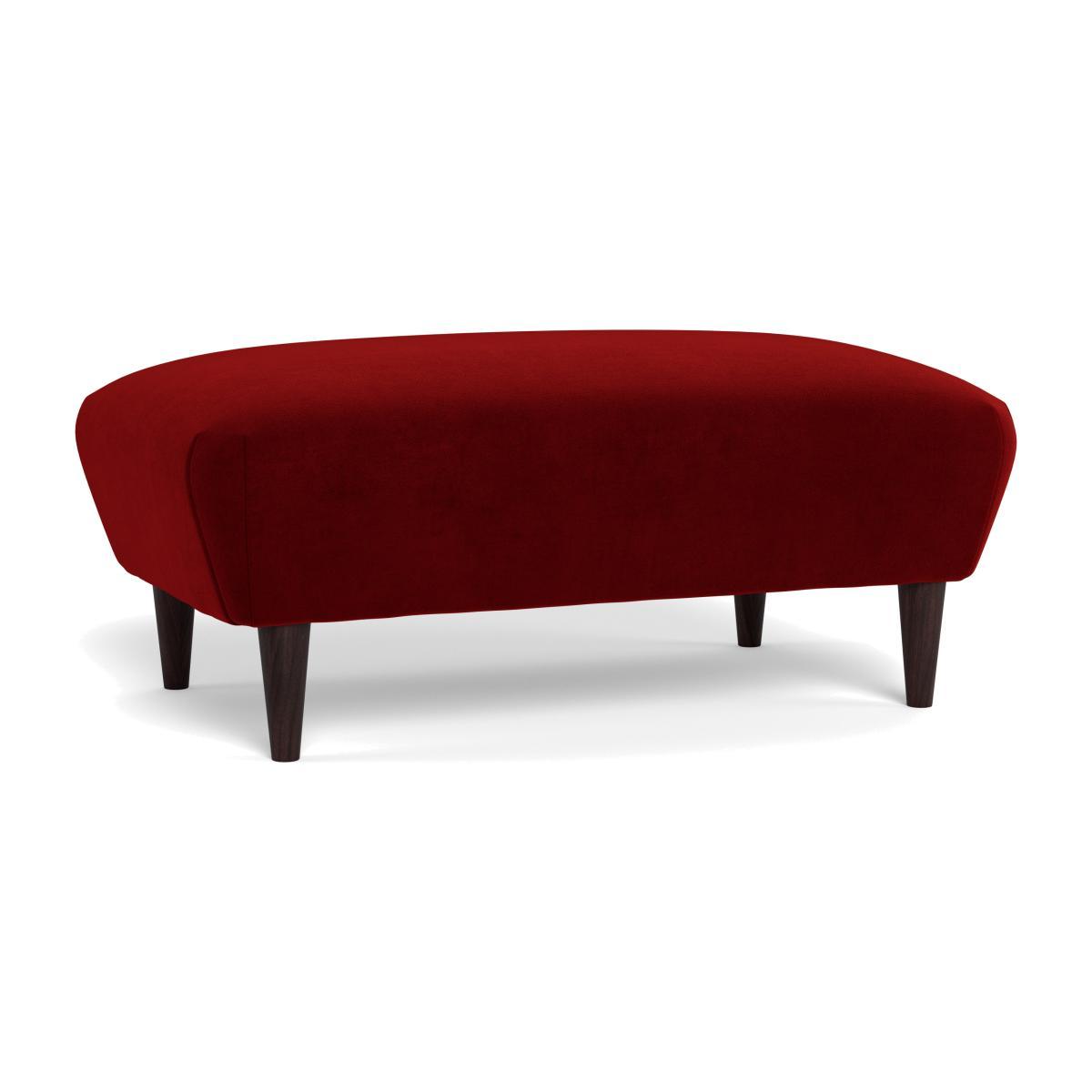 Heal's Somerset Footstool Smart Luxe Velvet Mulberry Natural Ash - Heal's UK Furniture – image 1