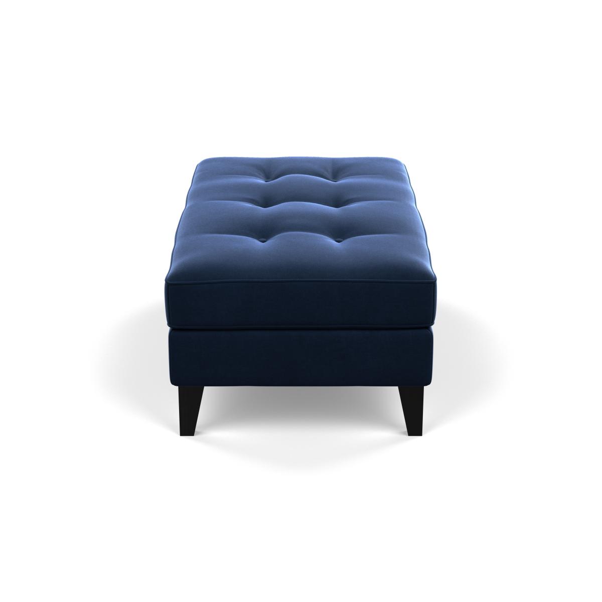 Heal's Mistral Footstool Smart Velvet Dusk Natural Feet - Heal's UK Furniture – image 4