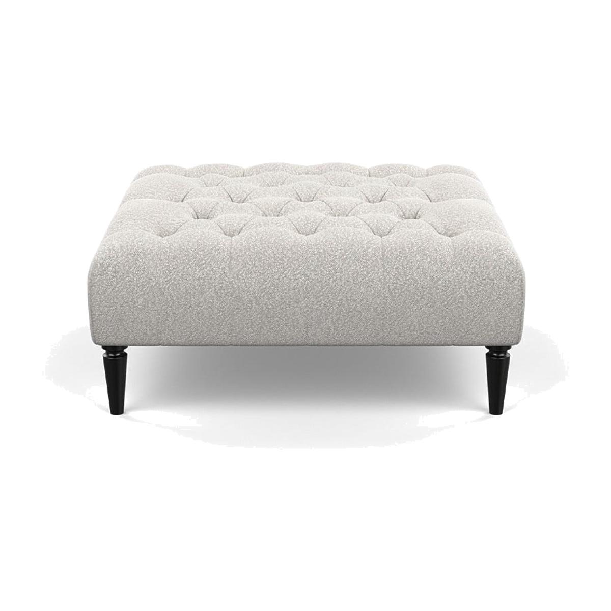 Heal's Balmoral Ottoman Chunky Boucle Ecru Black Painted Oak Feet