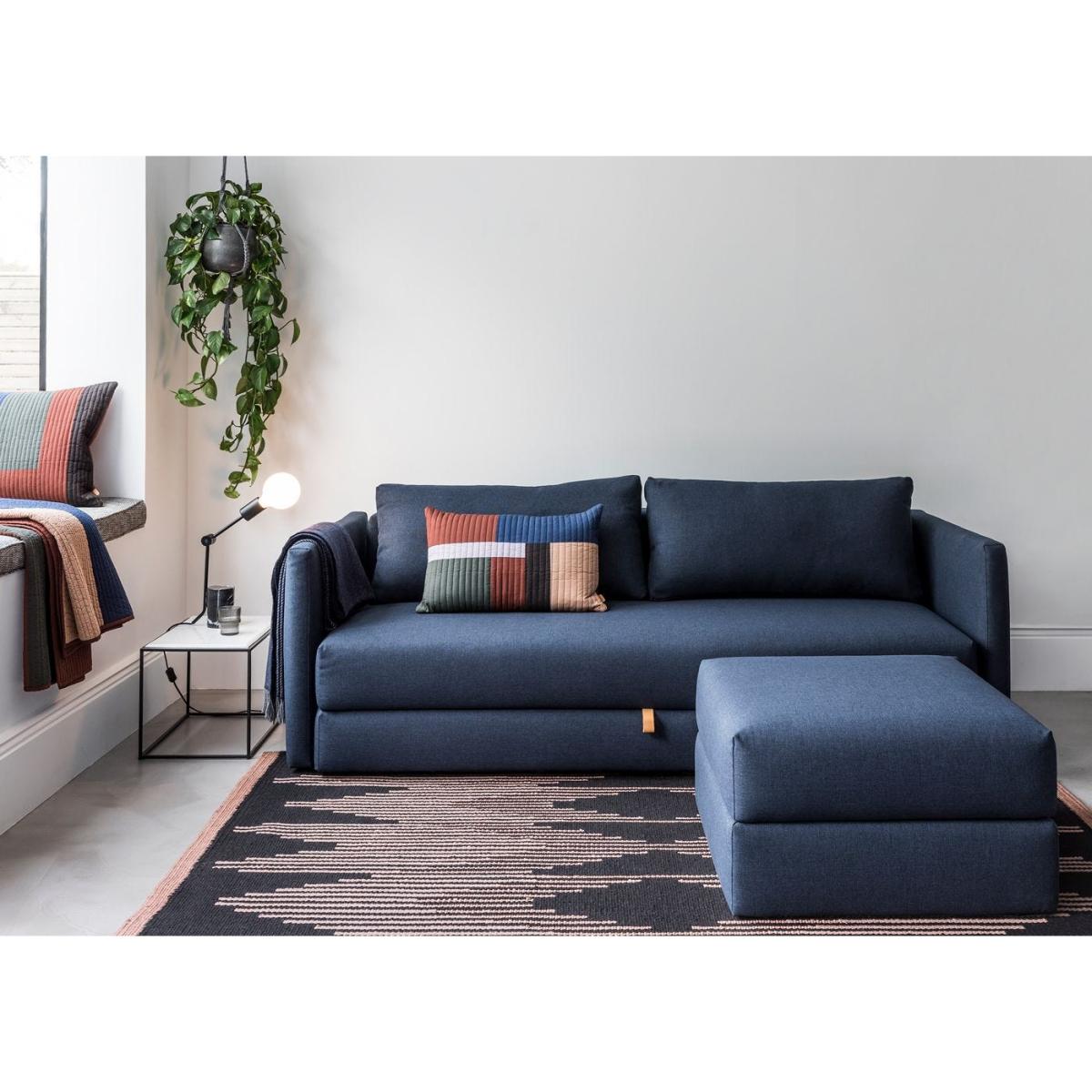 Heal's Oswald Storage Footstool Dessin Blue - Heal's UK Furniture – image 2