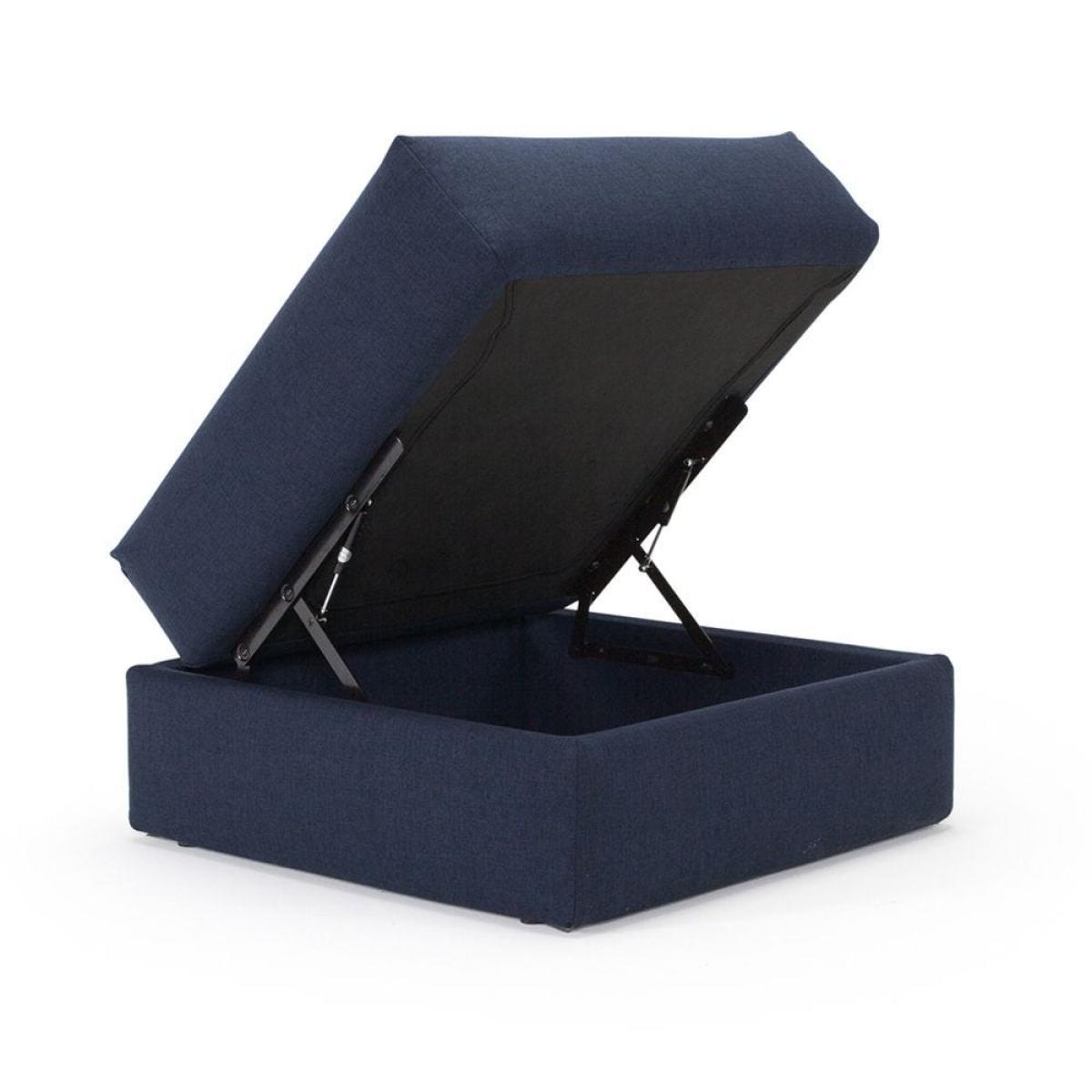 Heal's Oswald Storage Footstool Dessin Blue - Heal's UK Furniture – image 4
