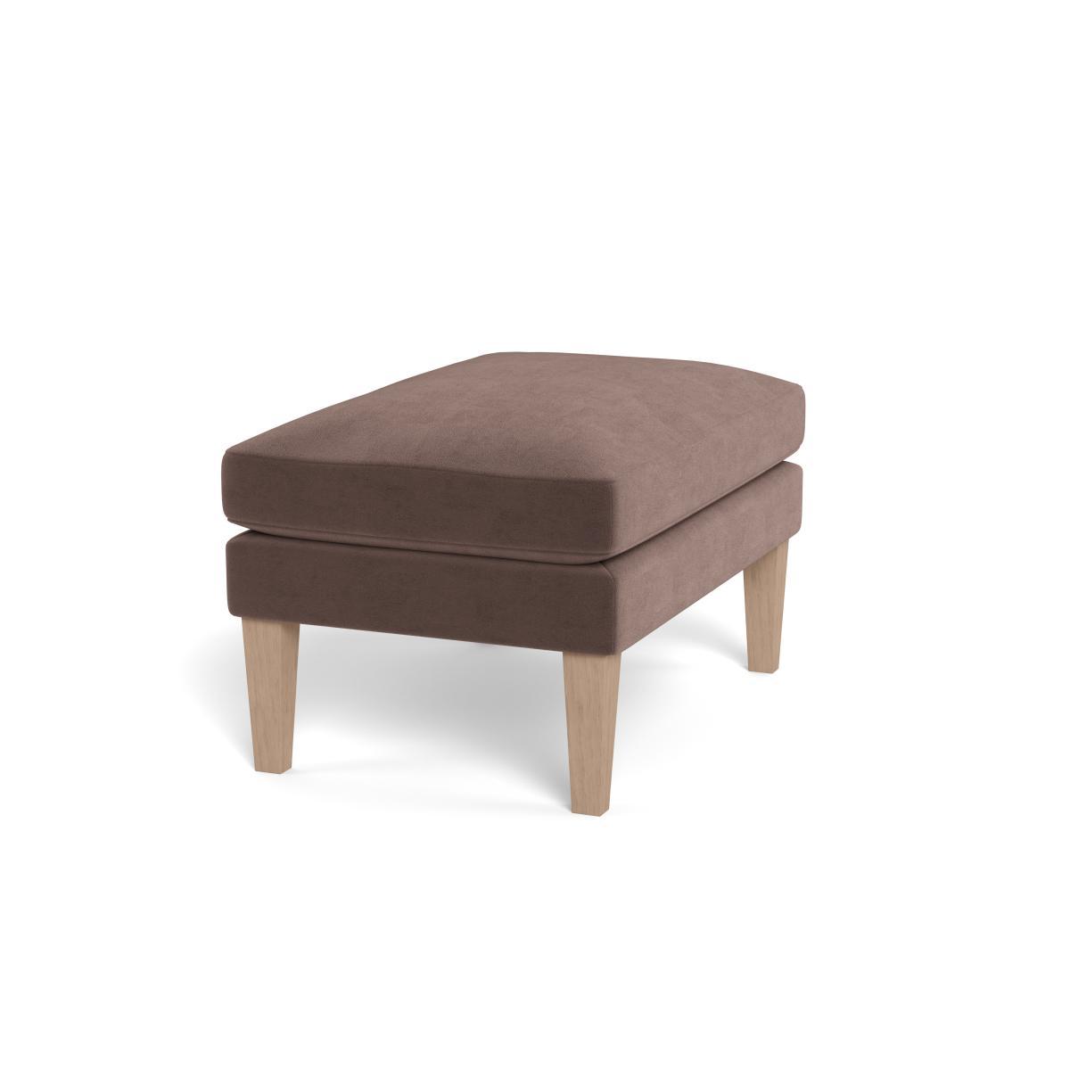 Heal's Wallis Ottoman Velvet Mink Tinted Ash Feet - Heal's UK Furniture – image 2