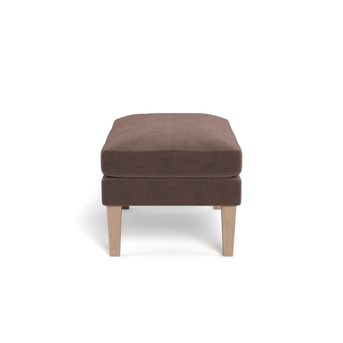 Heal's Wallis Ottoman Velvet Mink Tinted Ash Feet - Heal's UK Furniture – image 3