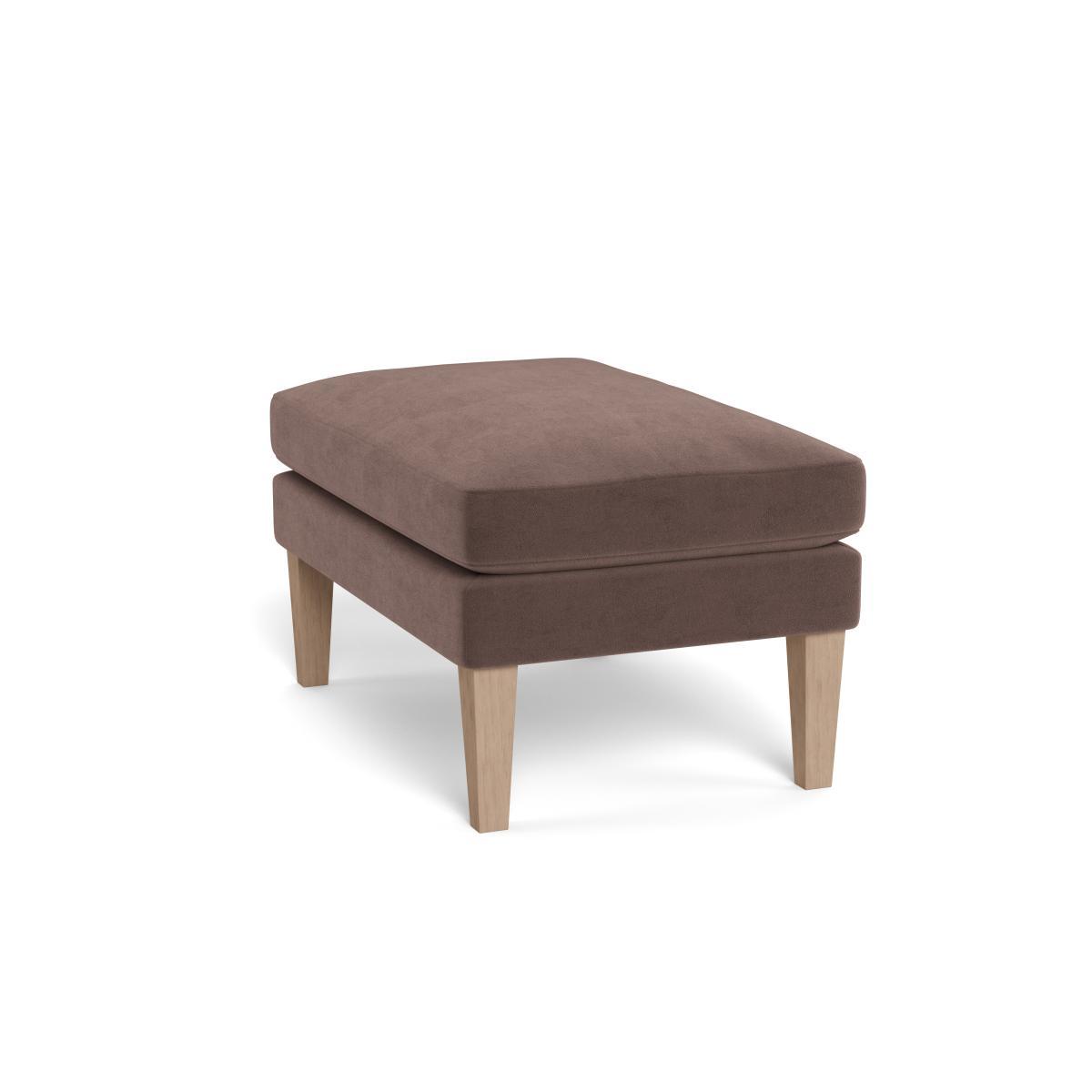 Heal's Wallis Ottoman Velvet Mink Tinted Ash Feet - Heal's UK Furniture – image 4
