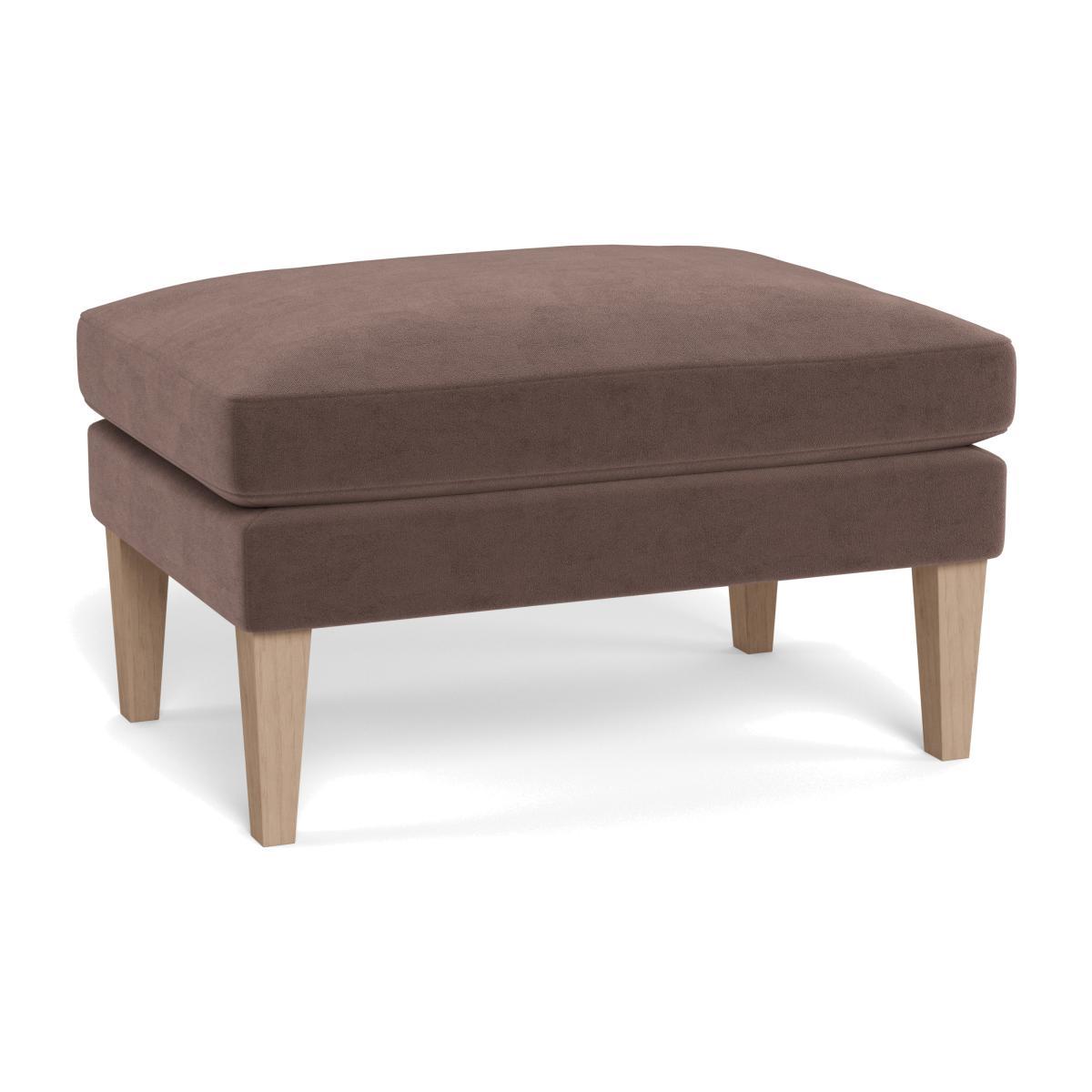 Heal's Wallis Ottoman Velvet Mink Tinted Ash Feet - Heal's UK Furniture – image 1