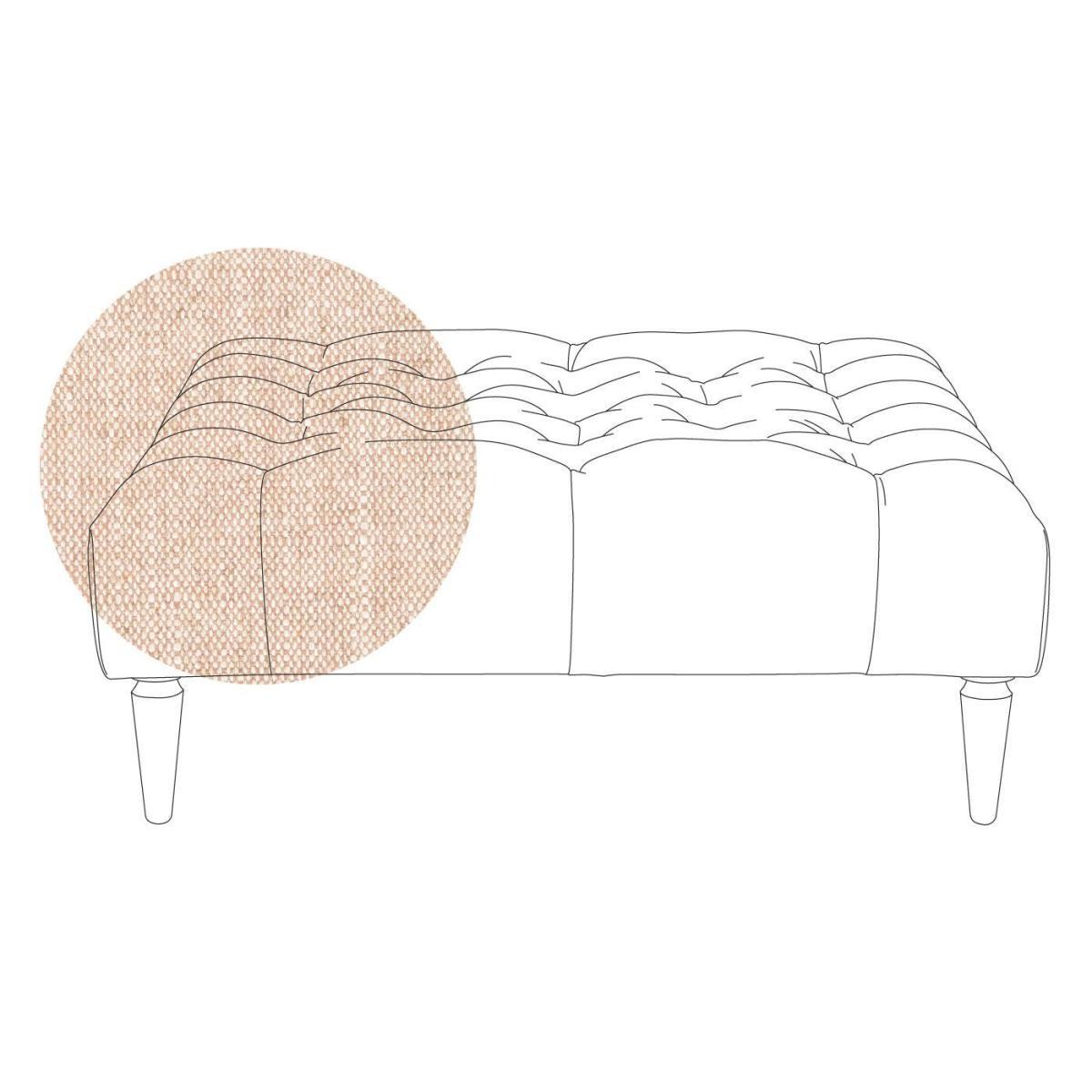 Heal's Balmoral Ottoman Capelo LinenCotton Sea Shanty Walnut Feet - Heal's UK Furniture – image 4