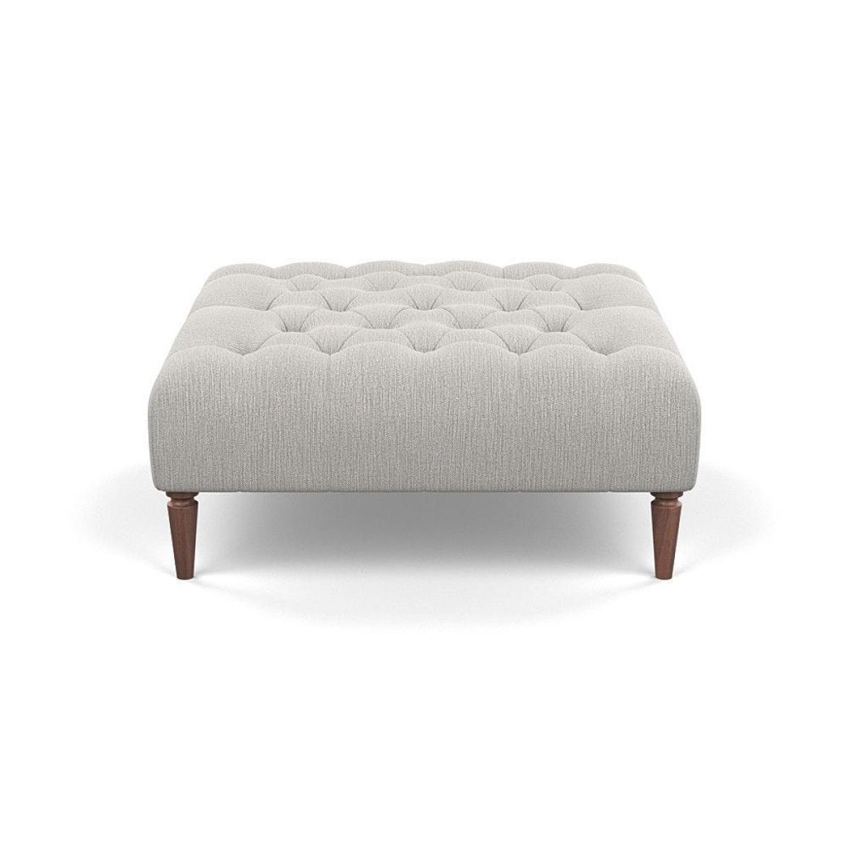 Heal's Balmoral Ottoman Capelo LinenCotton Sea Shanty Walnut Feet - Heal's UK Furniture – image 9