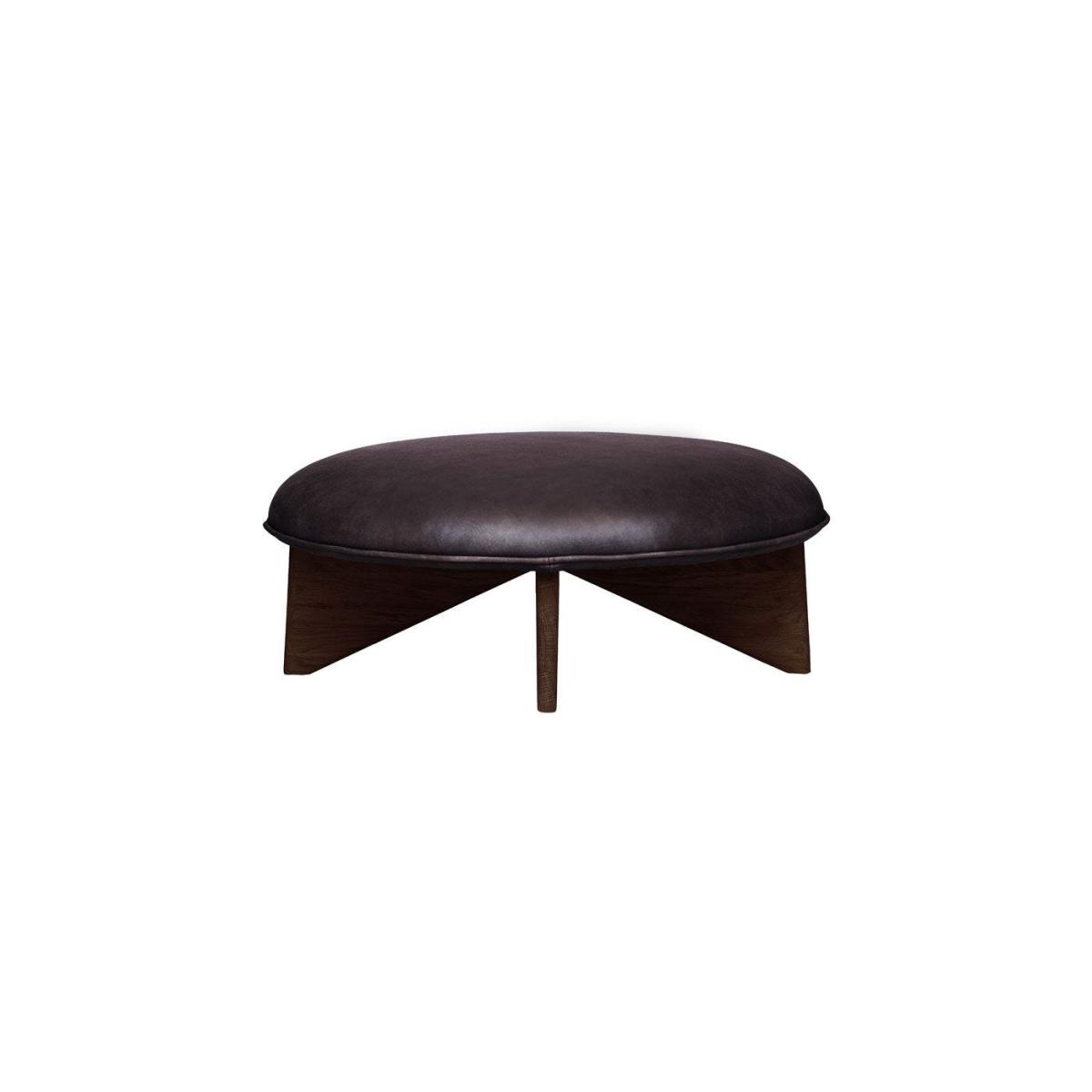 Fogia Utility Footstool Small Vintage Dark Chocolate Wenge Oak Frame - Heal's UK Furniture – image 2