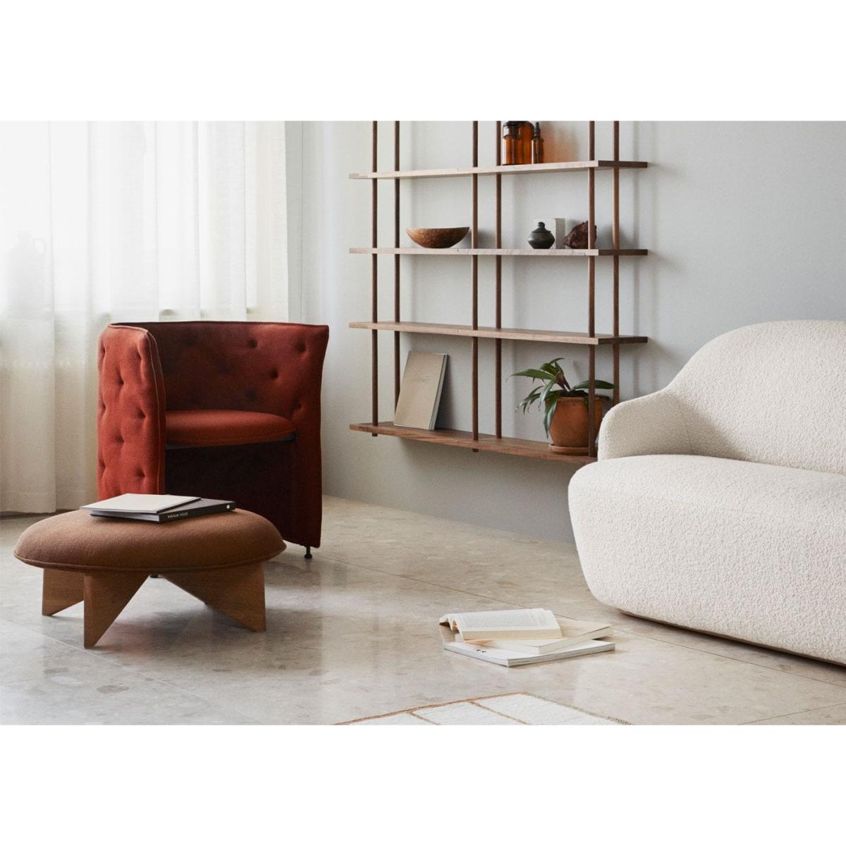 Fogia Utility Footstool Small Vintage Dark Chocolate Wenge Oak Frame - Heal's UK Furniture – image 3