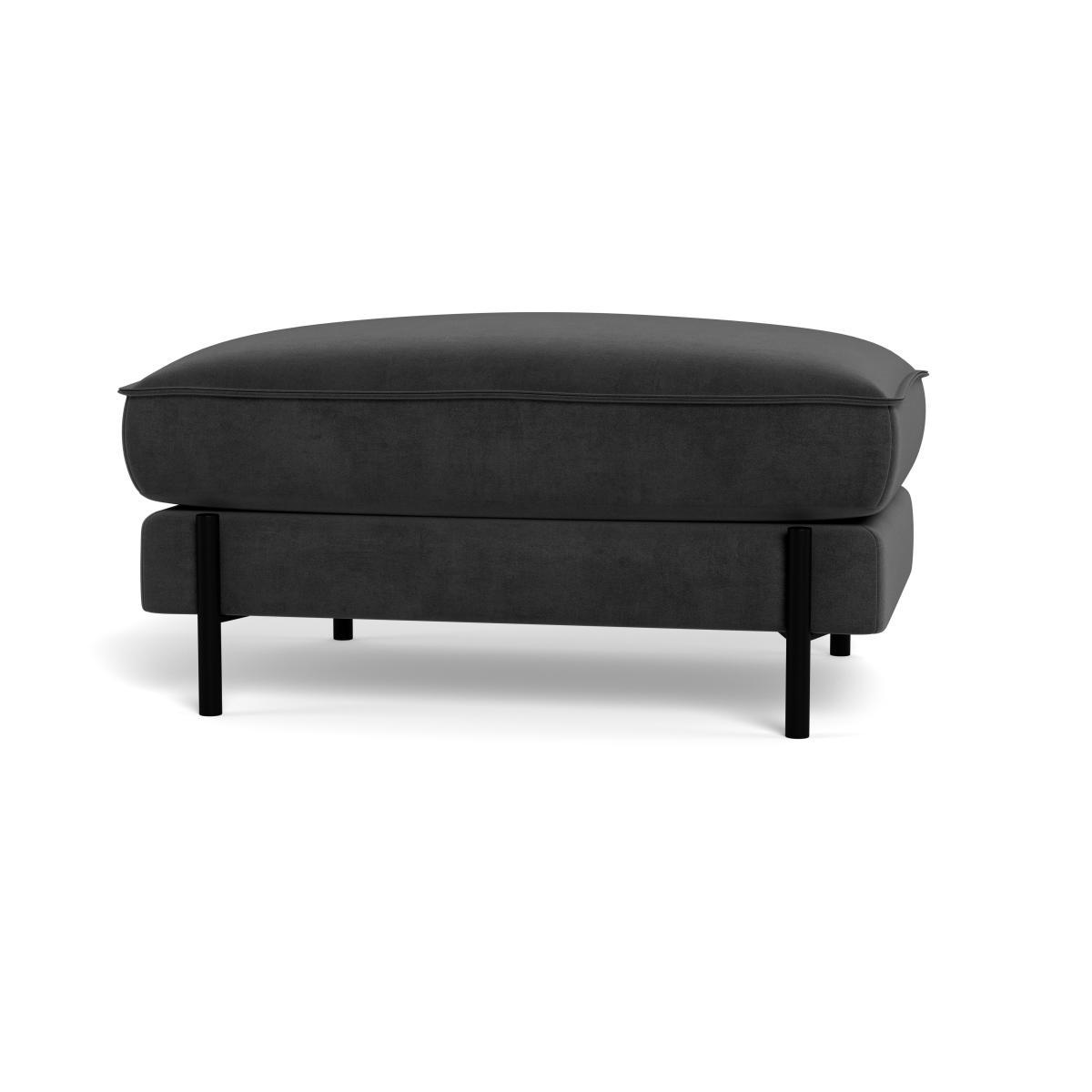 Heal's Tortona Footstool Smart Luxe Velvet Nickel - Heal's UK Furniture – image 5