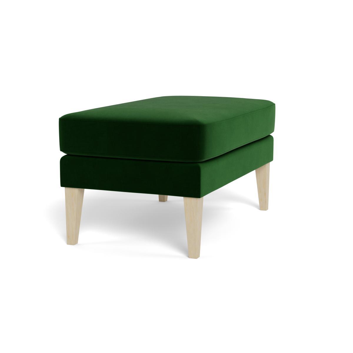 Heal's Richmond Ottoman Smart Velvet Forest Tinted Ash Feet - Heal's UK Furniture – image 2