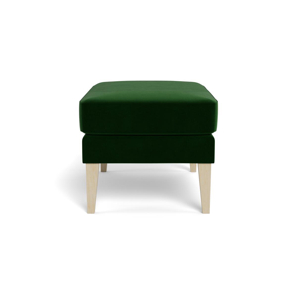 Heal's Richmond Ottoman Smart Velvet Forest Tinted Ash Feet - Heal's UK Furniture – image 3