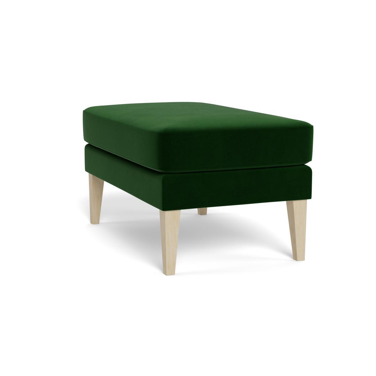 Heal's Richmond Ottoman Smart Velvet Forest Tinted Ash Feet - Heal's UK Furniture – image 4