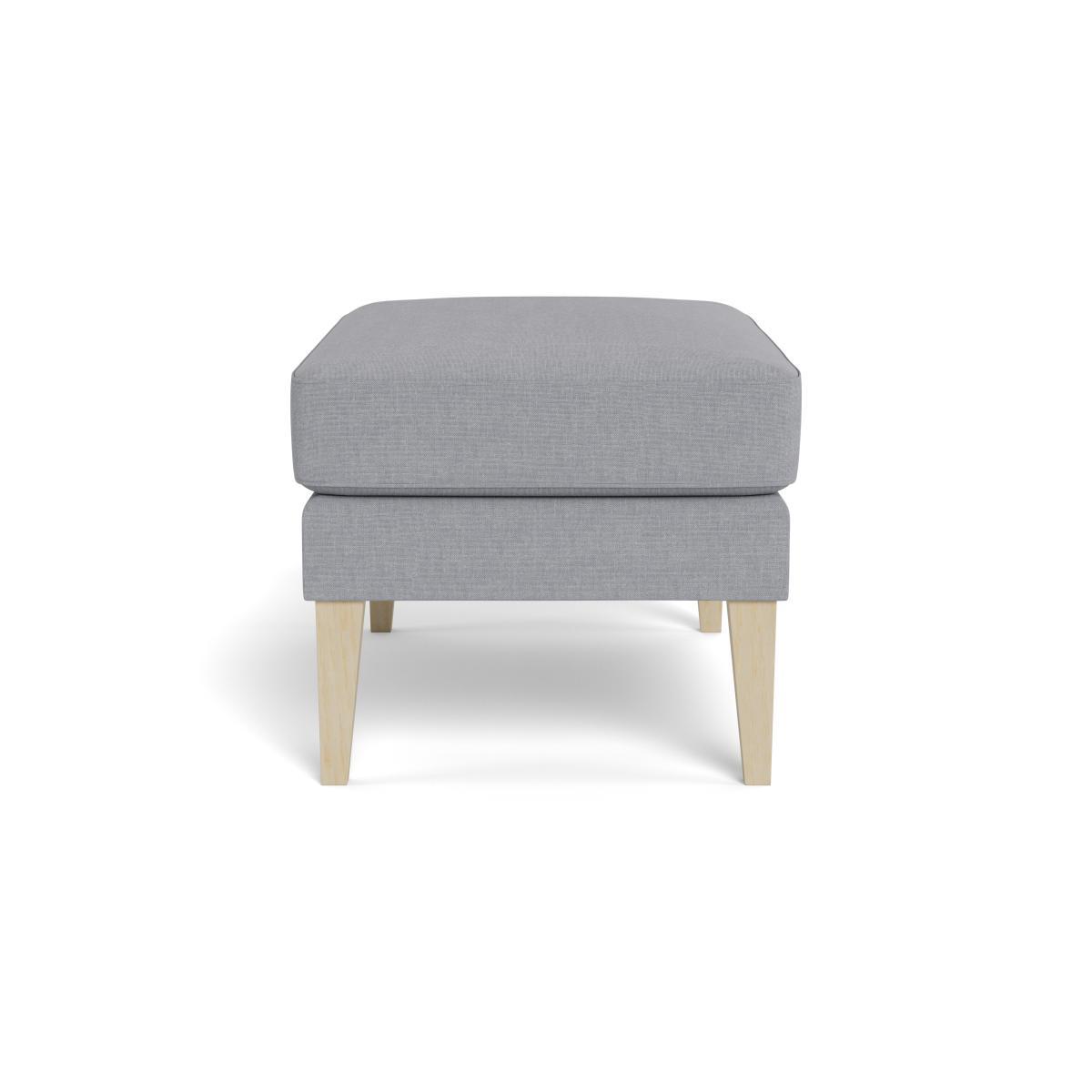 Heal's Richmond Ottoman Brushed Cotton Pewter Black Feet - Heal's UK Furniture – image 3
