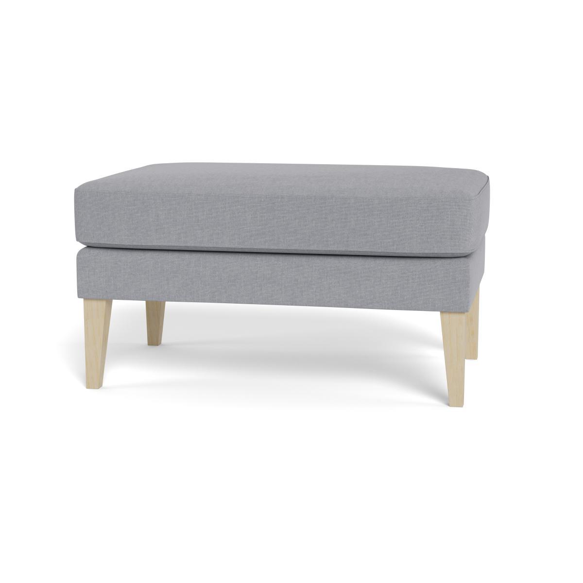 Heal's Richmond Ottoman Brushed Cotton Pewter Black Feet - Heal's UK Furniture – image 5