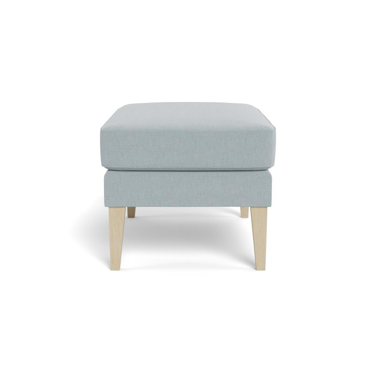 Heal's Richmond Ottoman Brushed Cotton Mist Tinted Ash Feet - Heal's UK Furniture – image 3