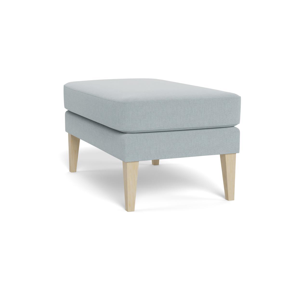 Heal's Richmond Ottoman Brushed Cotton Mist Tinted Ash Feet - Heal's UK Furniture – image 4