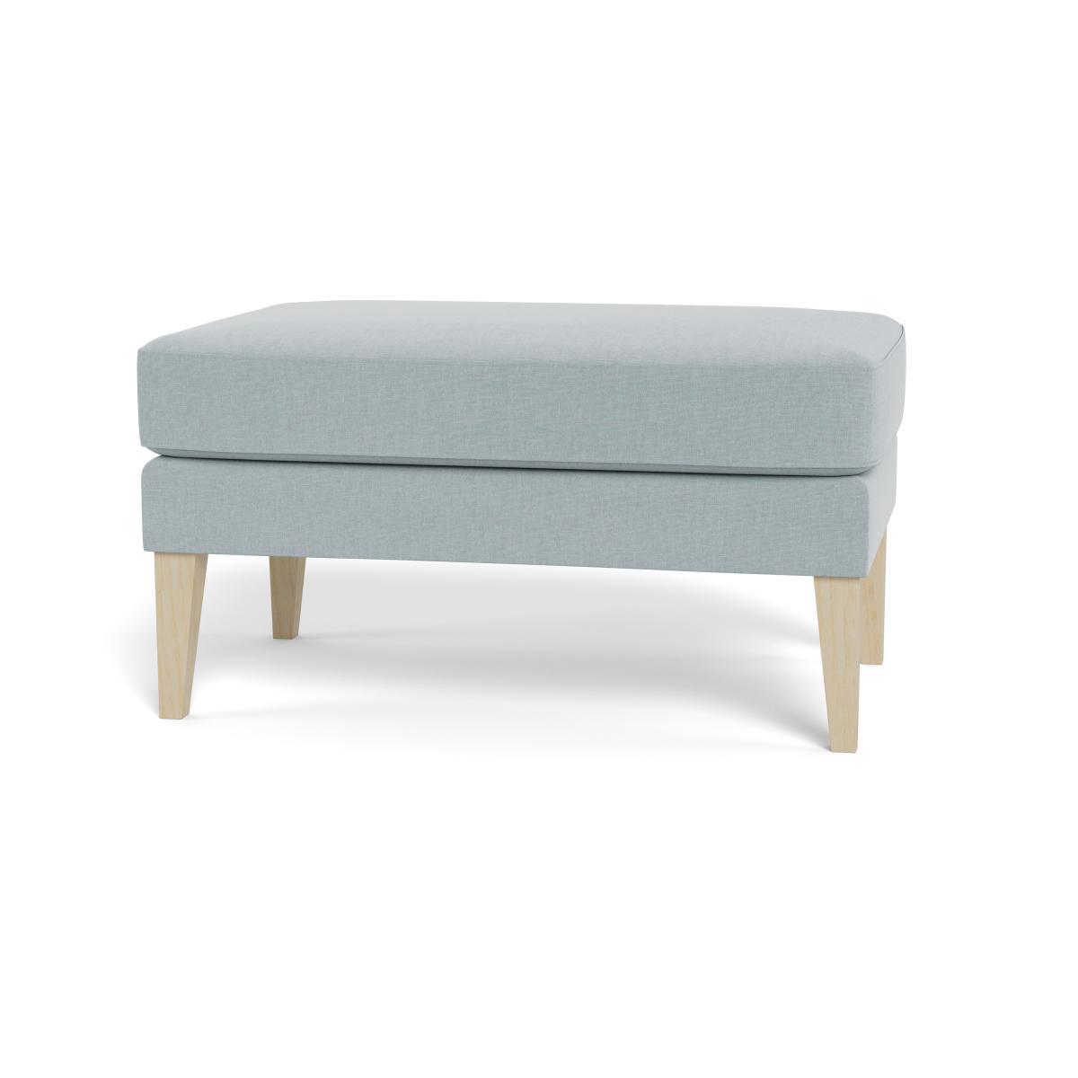 Heal's Richmond Ottoman Brushed Cotton Mist Tinted Ash Feet - Heal's UK Furniture – image 5