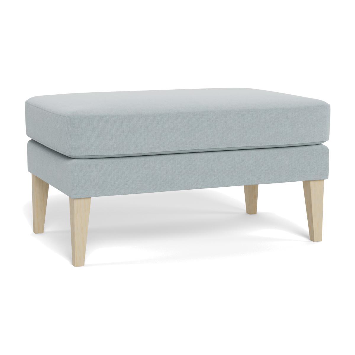 Heal's Richmond Ottoman Brushed Cotton Mist Tinted Ash Feet - Heal's UK Furniture – image 1