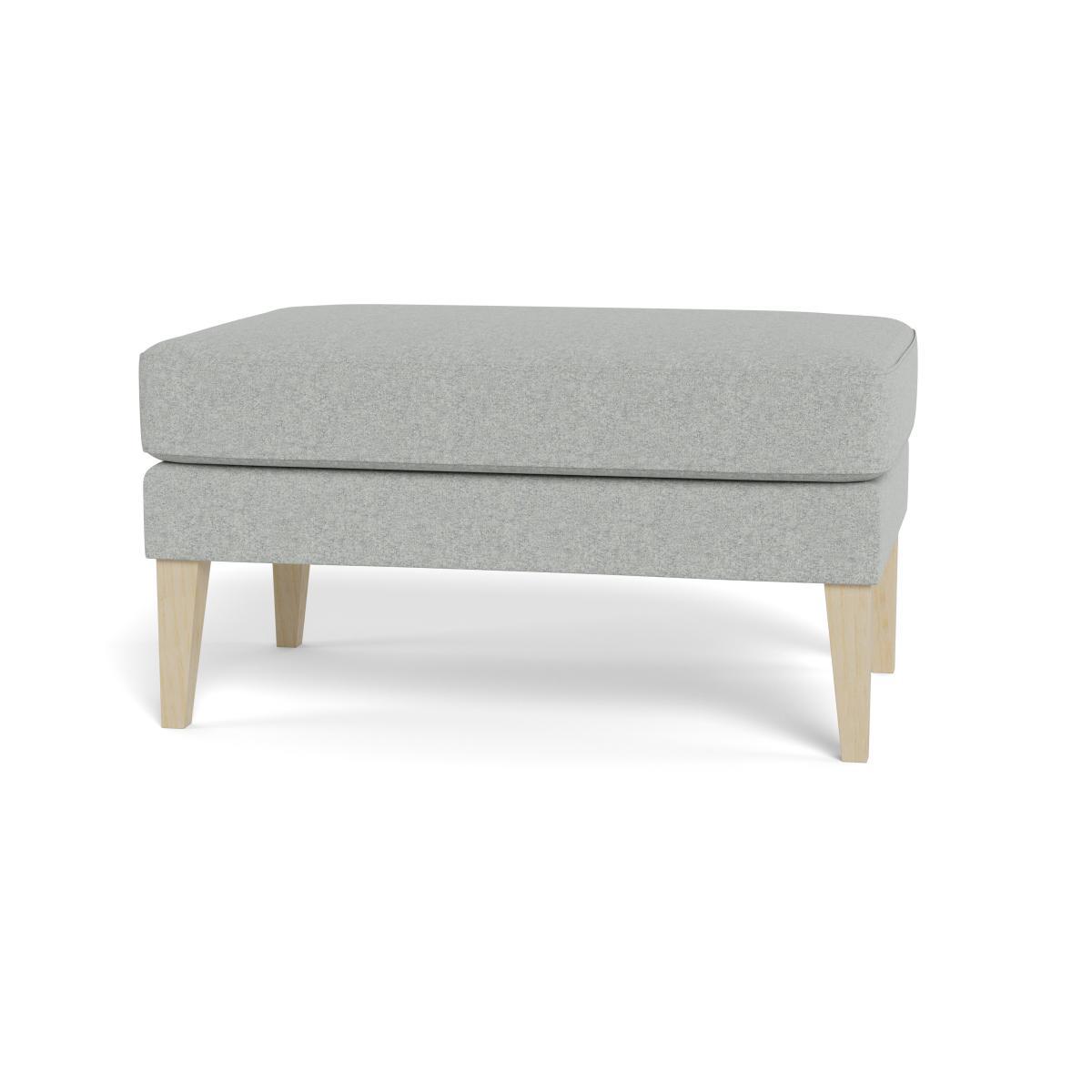Heal's Richmond Ottoman Melton Wool Limestone Black Feet - Heal's UK Furniture – image 5