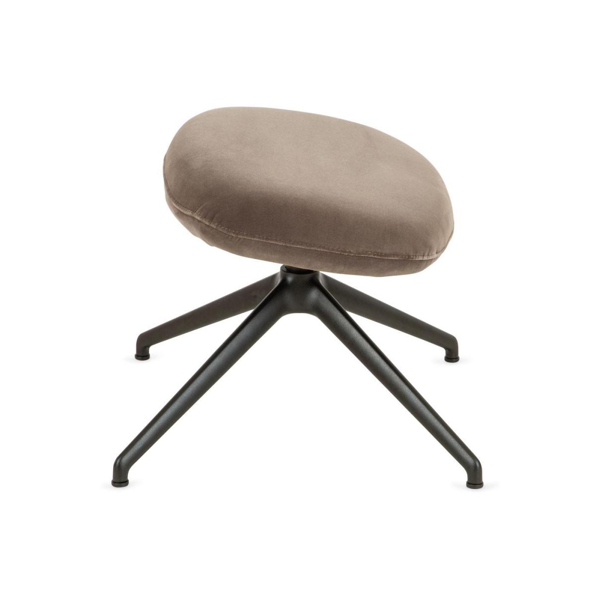 Heal's Sweep Swivel Footstool Velvet Mink - Heal's UK Furniture – image 3