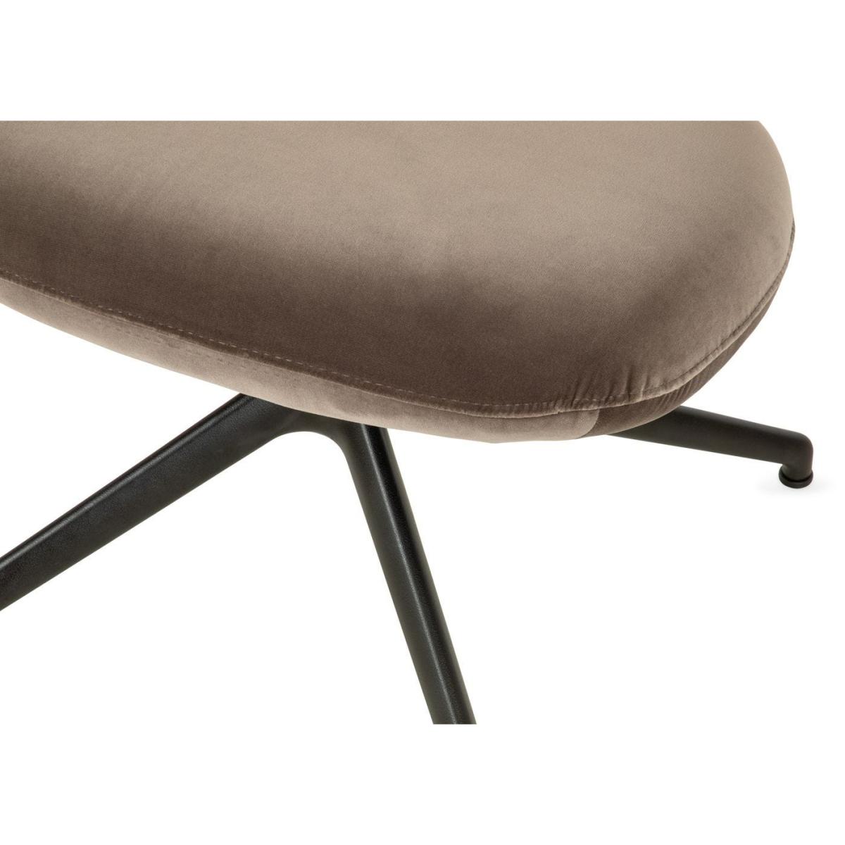 Heal's Sweep Swivel Footstool Velvet Mink - Heal's UK Furniture – image 4
