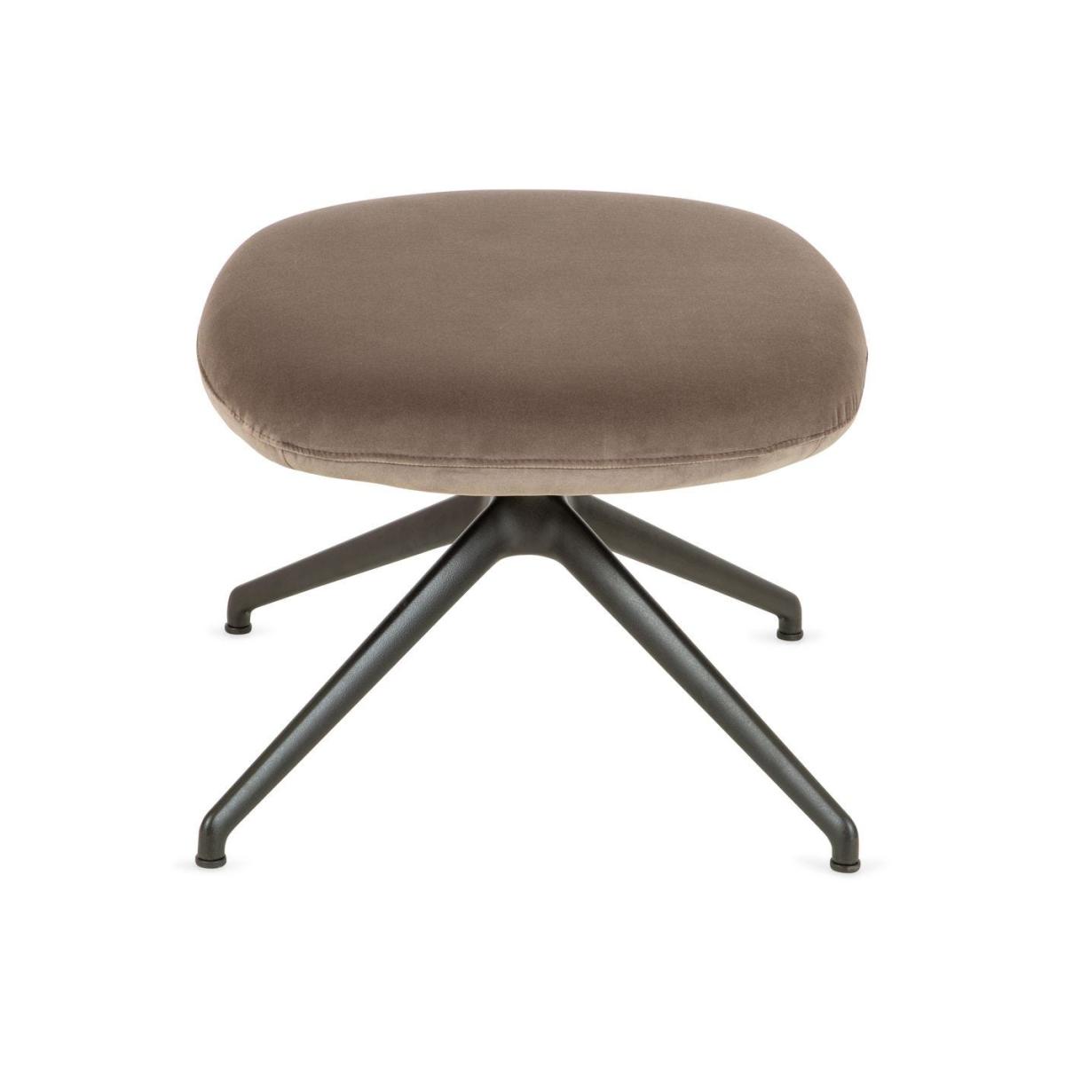 Heal's Sweep Swivel Footstool Velvet Mink - Heal's UK Furniture – image 5