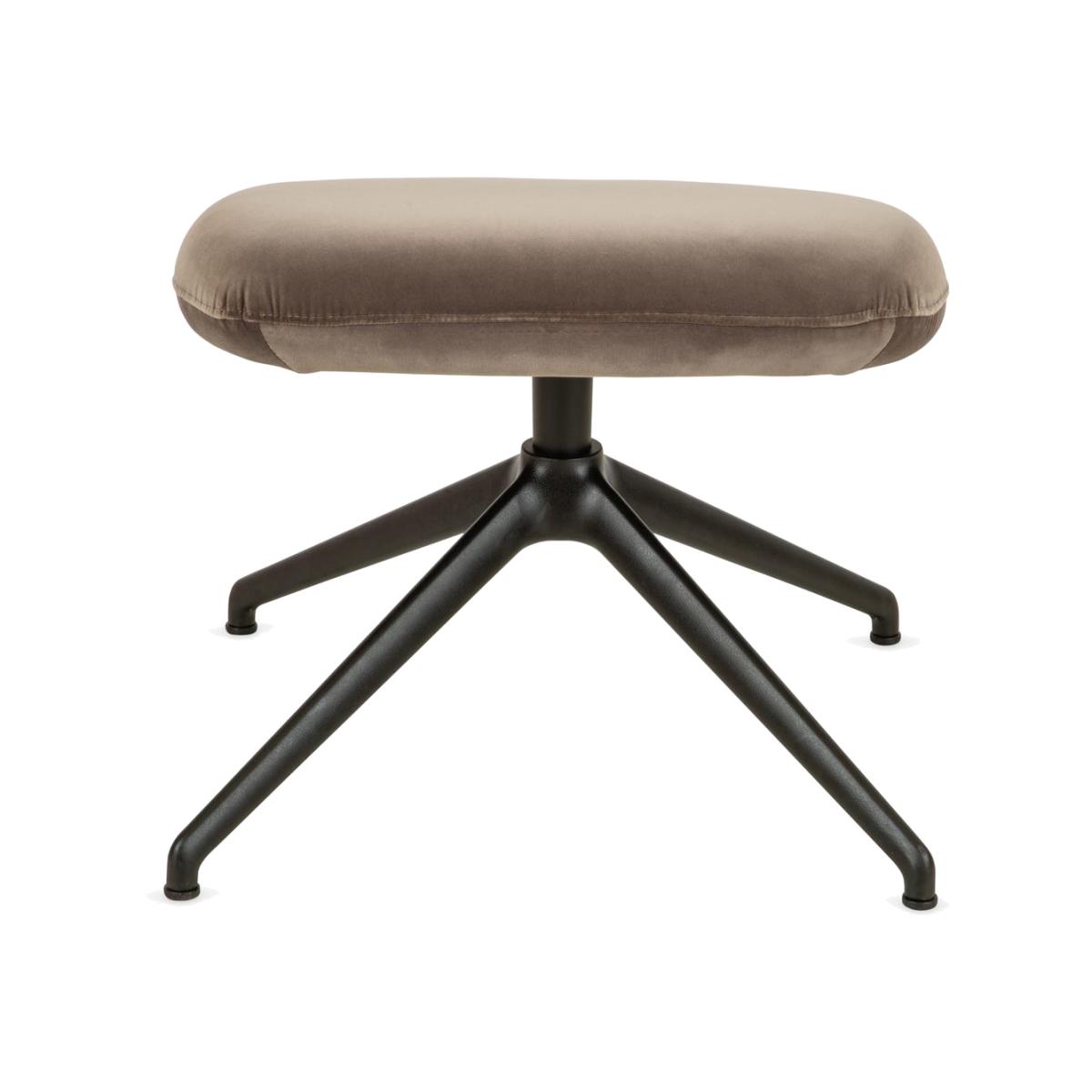 Heal's Sweep Swivel Footstool Velvet Mink - Heal's UK Furniture – image 1