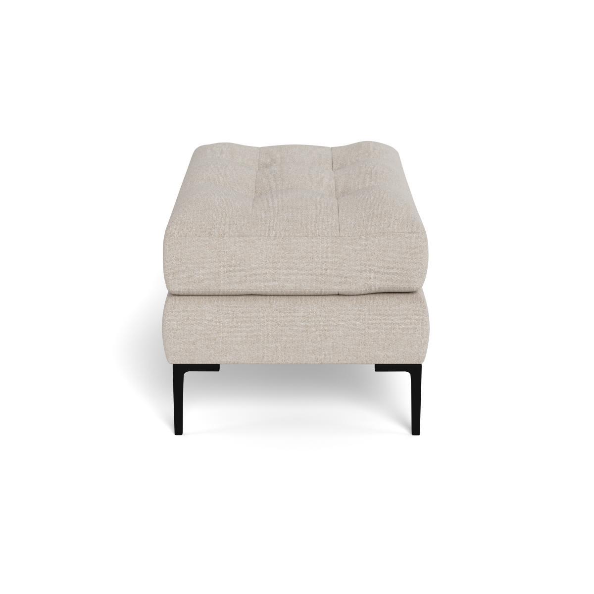 Heal's Eton Footstool Texture Limestone Black Feet - Heal's UK Furniture – image 3