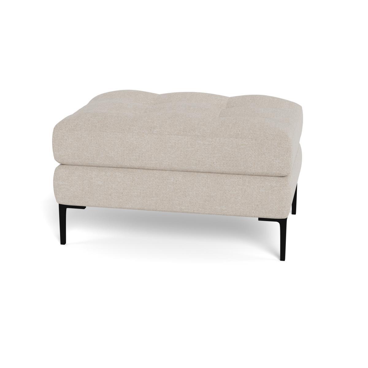 Heal's Eton Footstool Texture Limestone Black Feet - Heal's UK Furniture – image 5