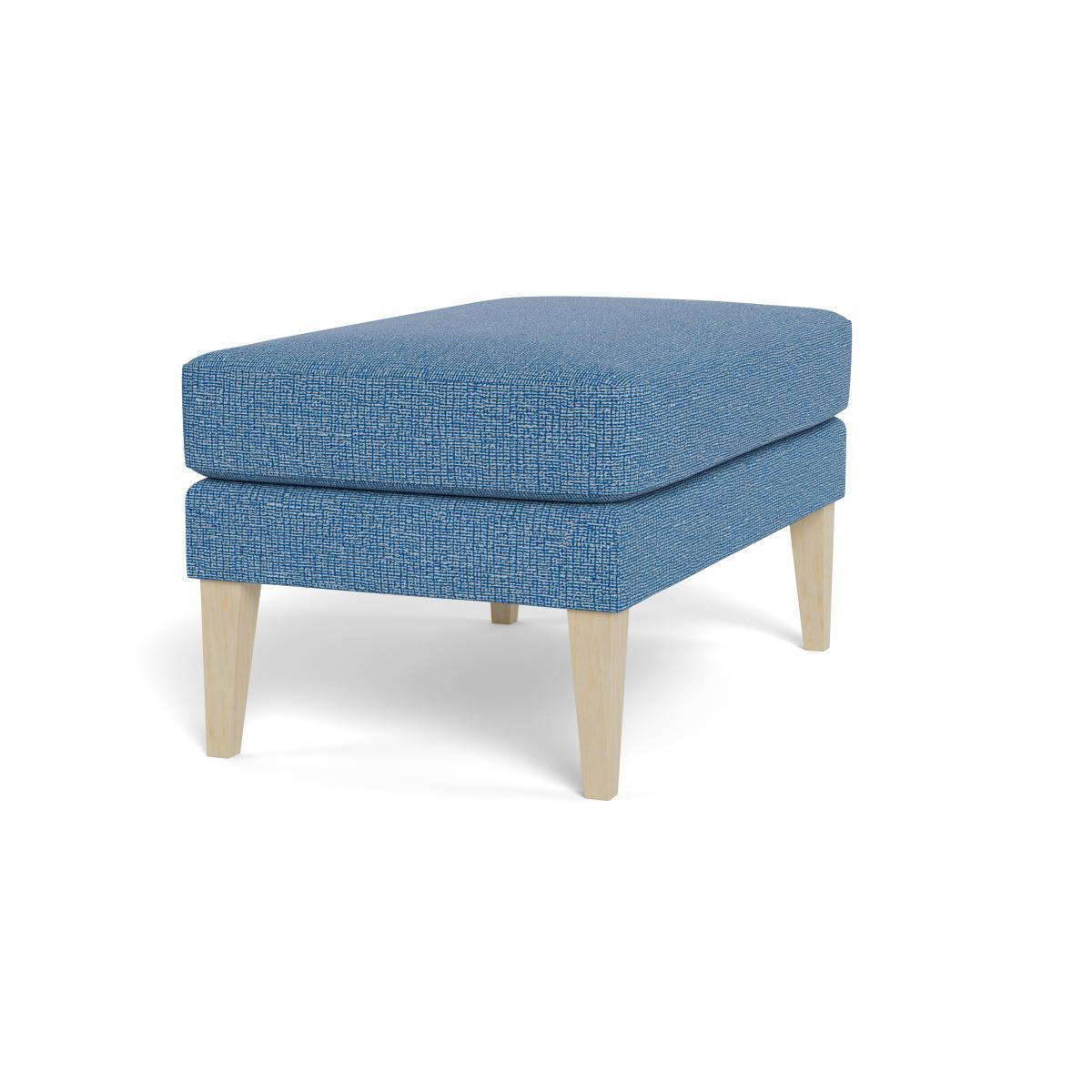 Heal's Richmond Ottoman Tejo Recycled Cobalt Natural Feet - Heal's UK Furniture – image 2