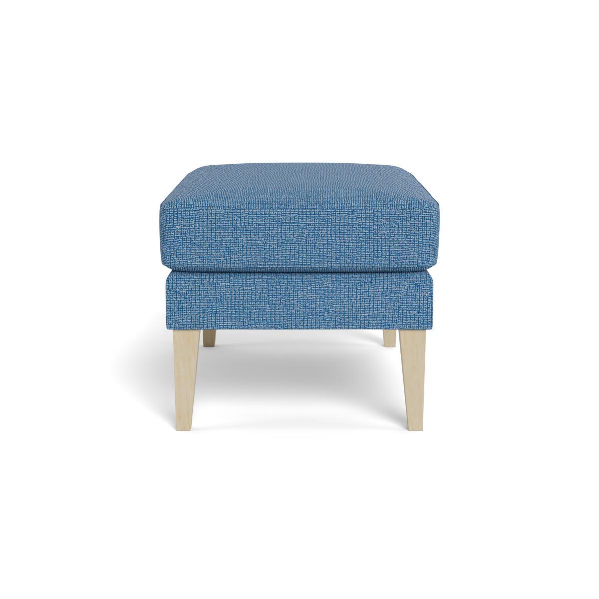 Heal's Richmond Ottoman Tejo Recycled Cobalt Natural Feet - Heal's UK Furniture – image 3