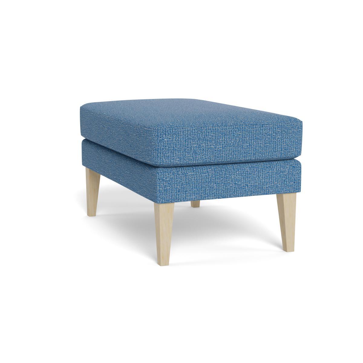Heal's Richmond Ottoman Tejo Recycled Cobalt Natural Feet - Heal's UK Furniture – image 4
