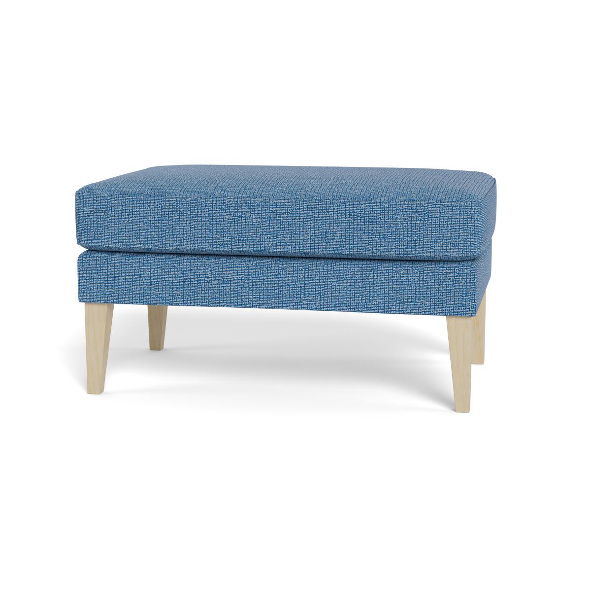 Heal's Richmond Ottoman Tejo Recycled Cobalt Natural Feet - Heal's UK Furniture – image 5