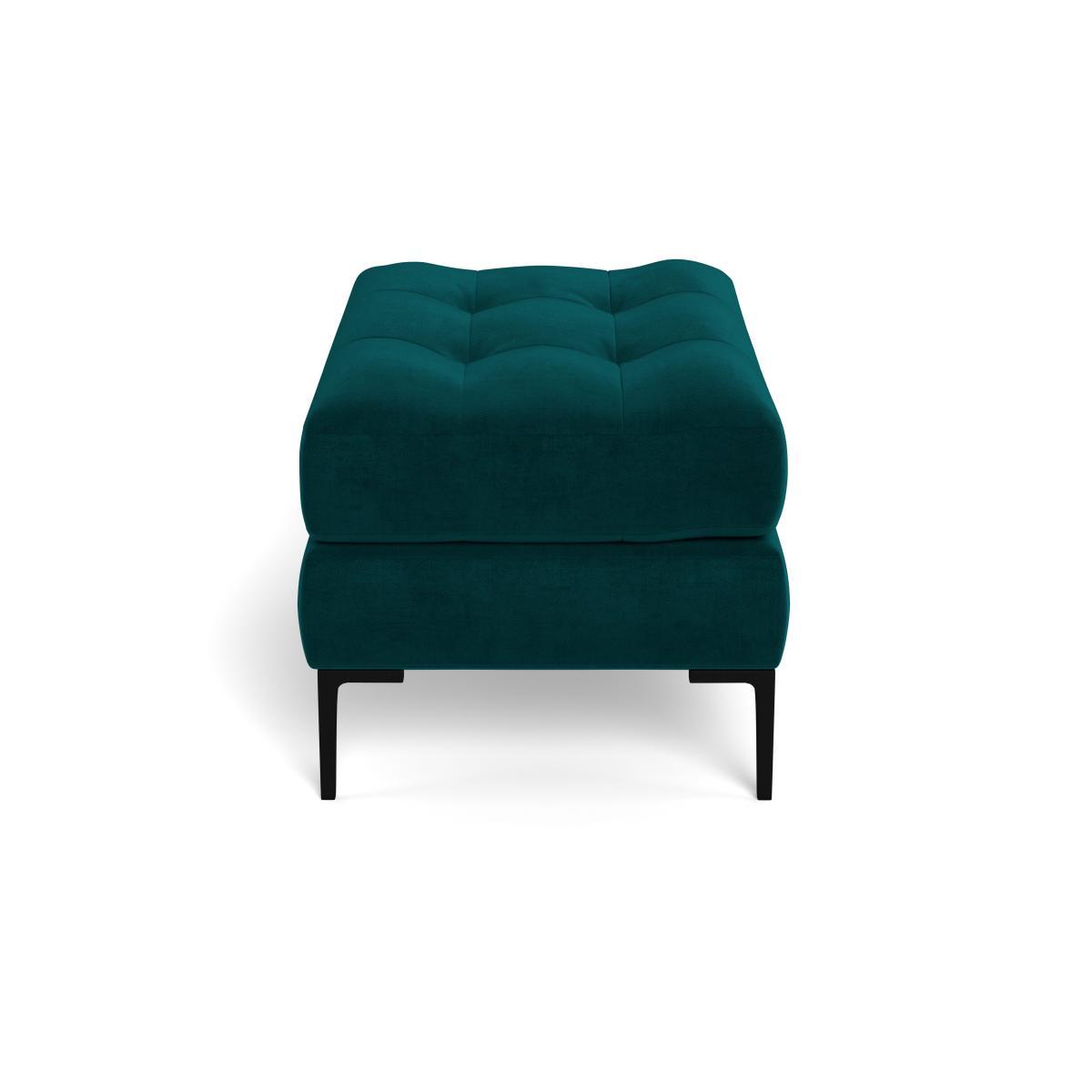 Heal's Eton Footstool Smart Velvet Sea foam Brass - Heal's UK Furniture – image 3