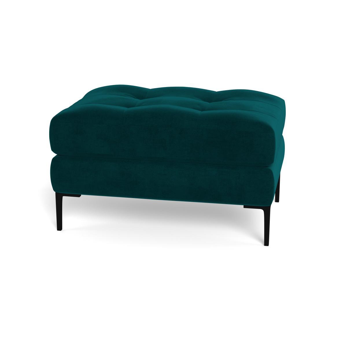 Heal's Eton Footstool Smart Velvet Sea foam Brass - Heal's UK Furniture – image 5