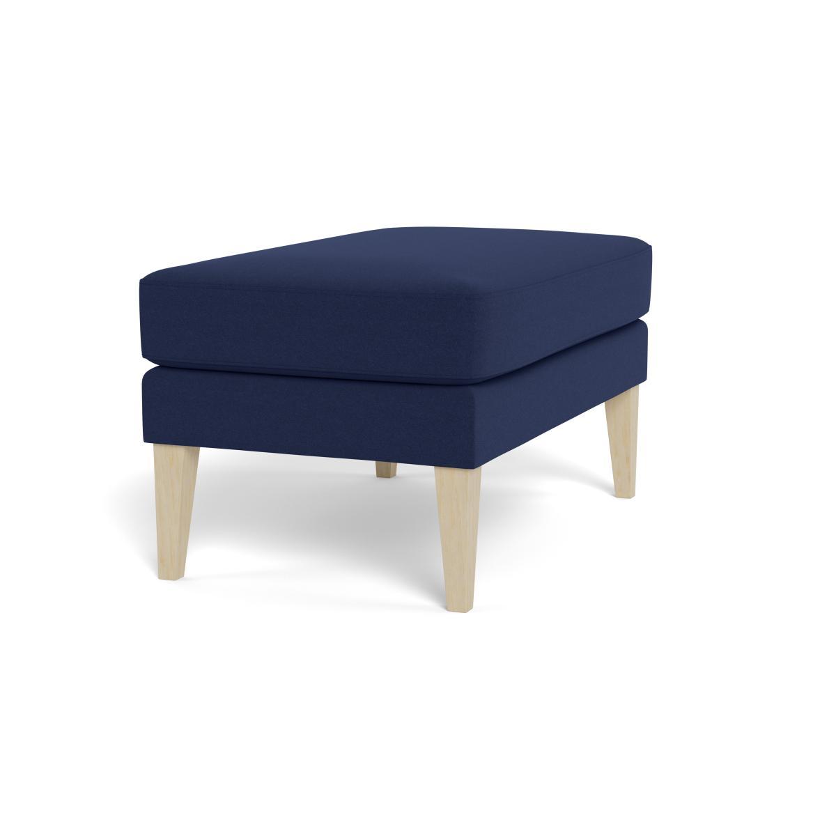 Heal's Richmond Ottoman Melton Wool New Navy Walnut Feet - Heal's UK Furniture – image 2
