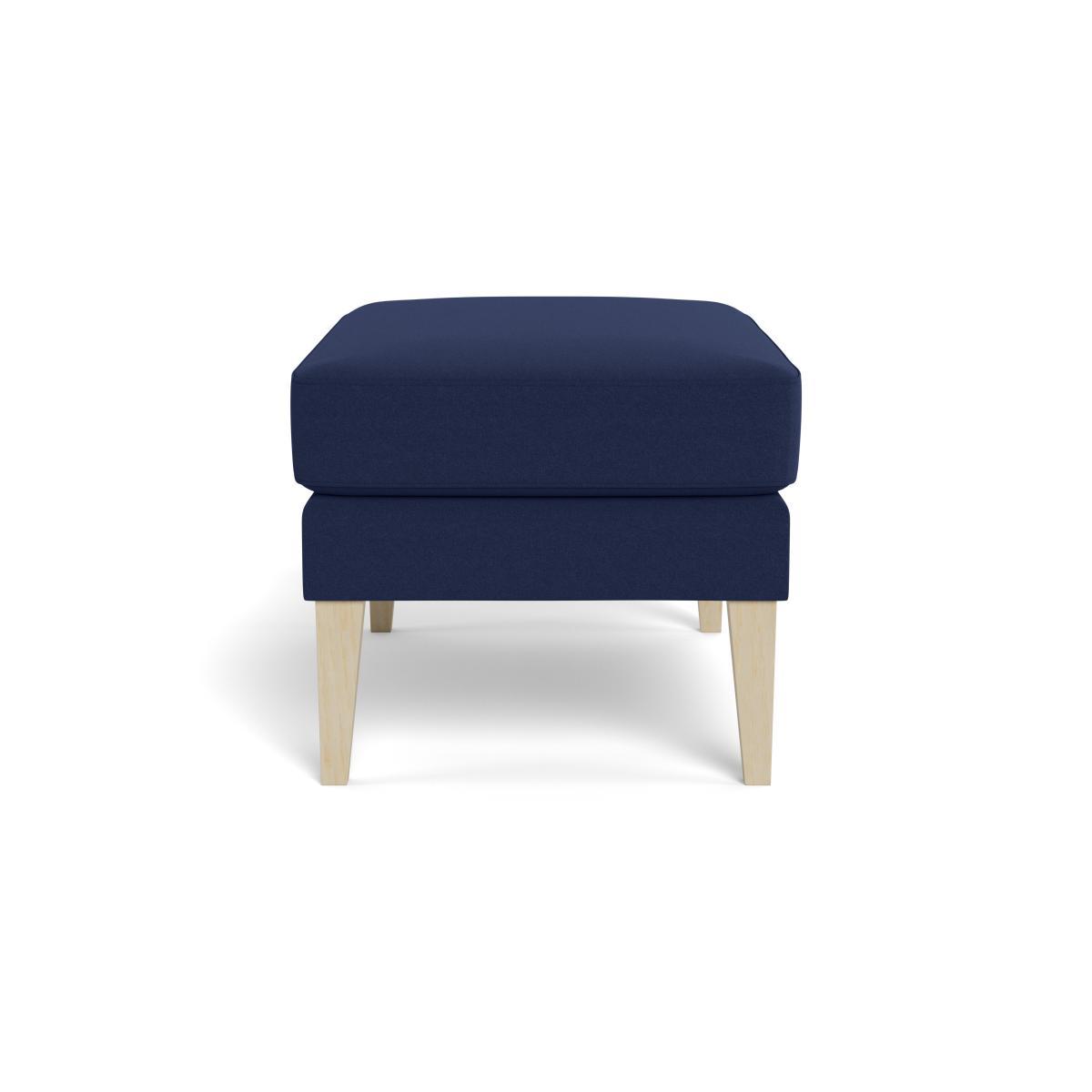 Heal's Richmond Ottoman Melton Wool New Navy Walnut Feet - Heal's UK Furniture – image 3