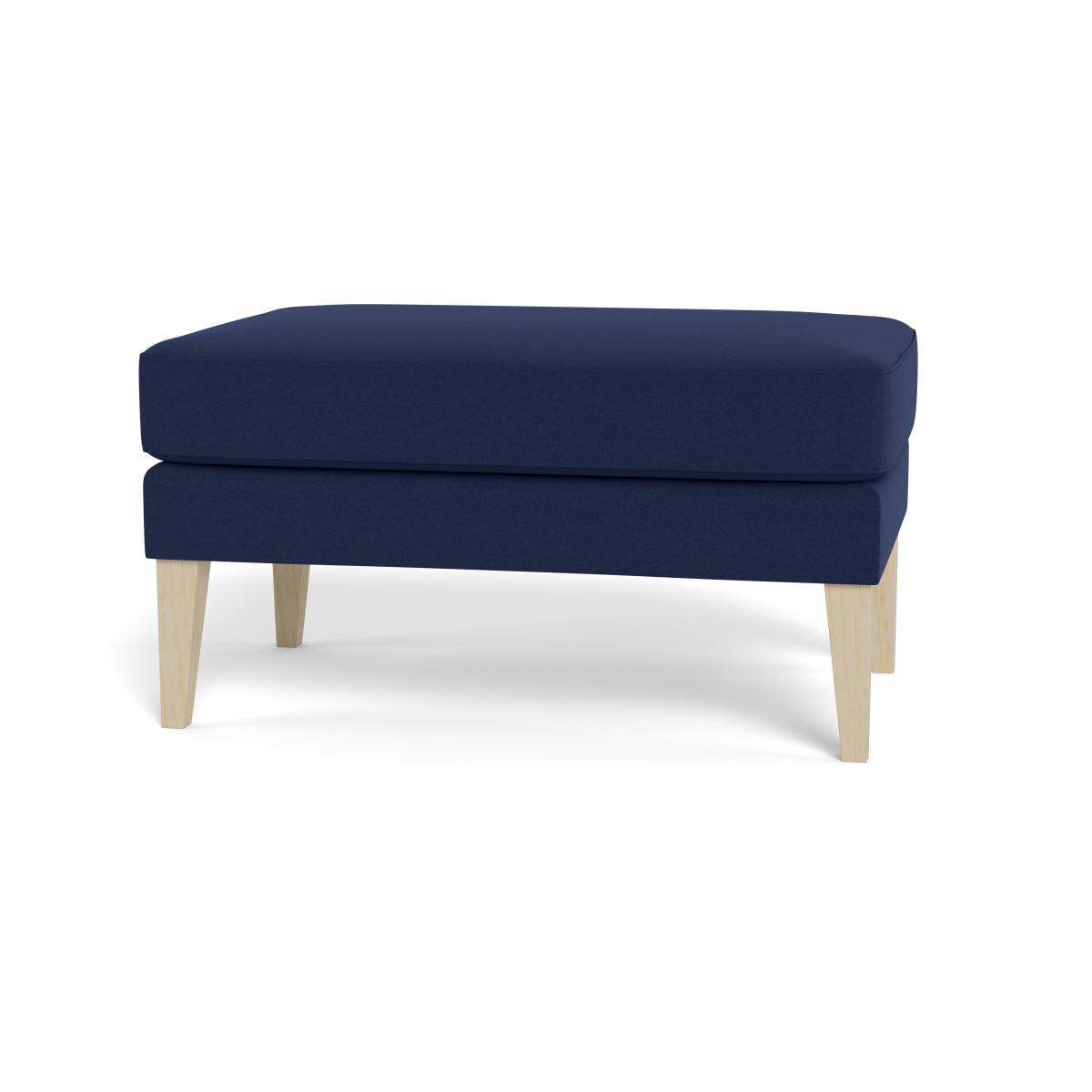 Heal's Richmond Ottoman Melton Wool New Navy Walnut Feet - Heal's UK Furniture – image 5
