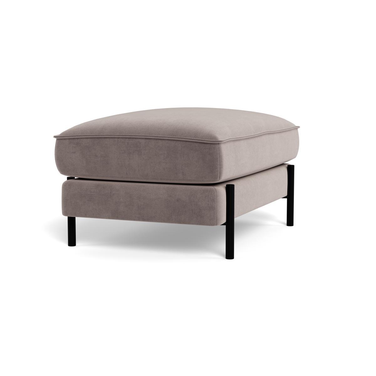 Heal's Tortona Footstool Smart Luxe Velvet Mushroom - Heal's UK Furniture – image 2