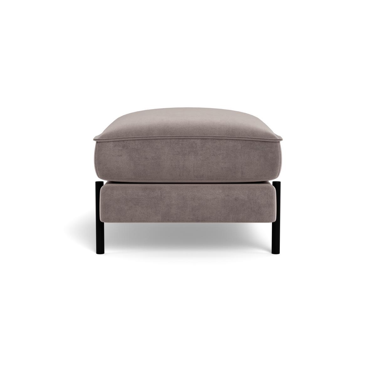 Heal's Tortona Footstool Smart Luxe Velvet Mushroom - Heal's UK Furniture – image 3