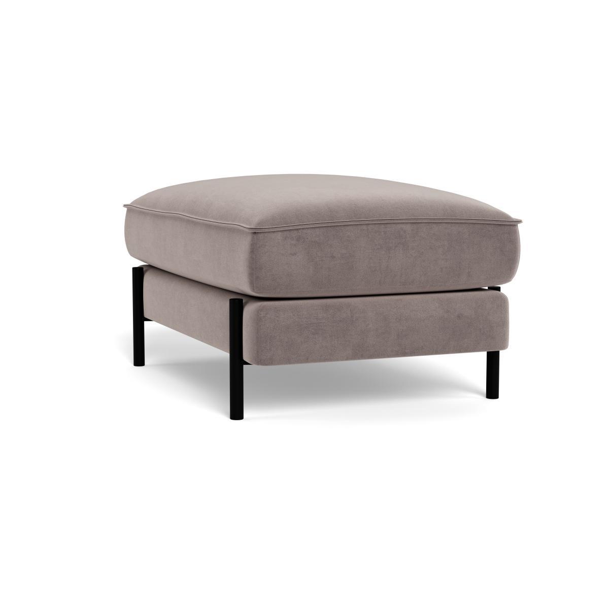Heal's Tortona Footstool Smart Luxe Velvet Mushroom - Heal's UK Furniture – image 4